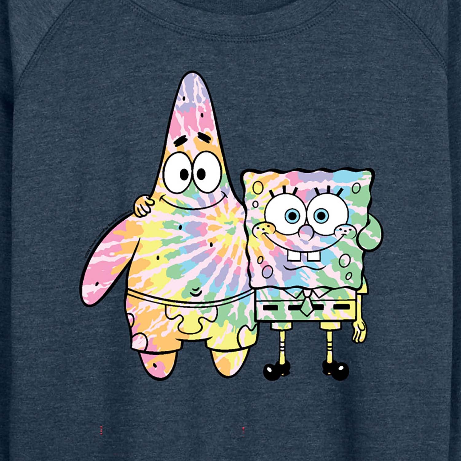 HYBRID APPAREL SpongeBob SquarePants Tie Dye Hoodie - Women's Lightweight French Terry Pullover Sweatshirt with SpongeBob & Patrick Design | Casual Wear, Lounge Outfit, Gift for Fans