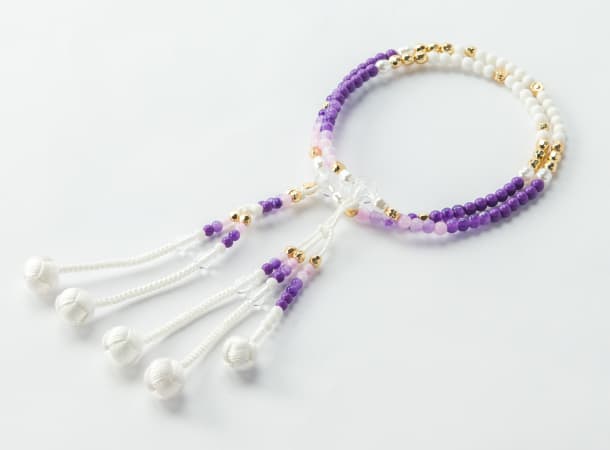 SGI Soka Gakkai Buddhist Prayer Beads - Small Size Colorful Mix Purple Rosary for Meditation, Chanting & Spiritual Practice