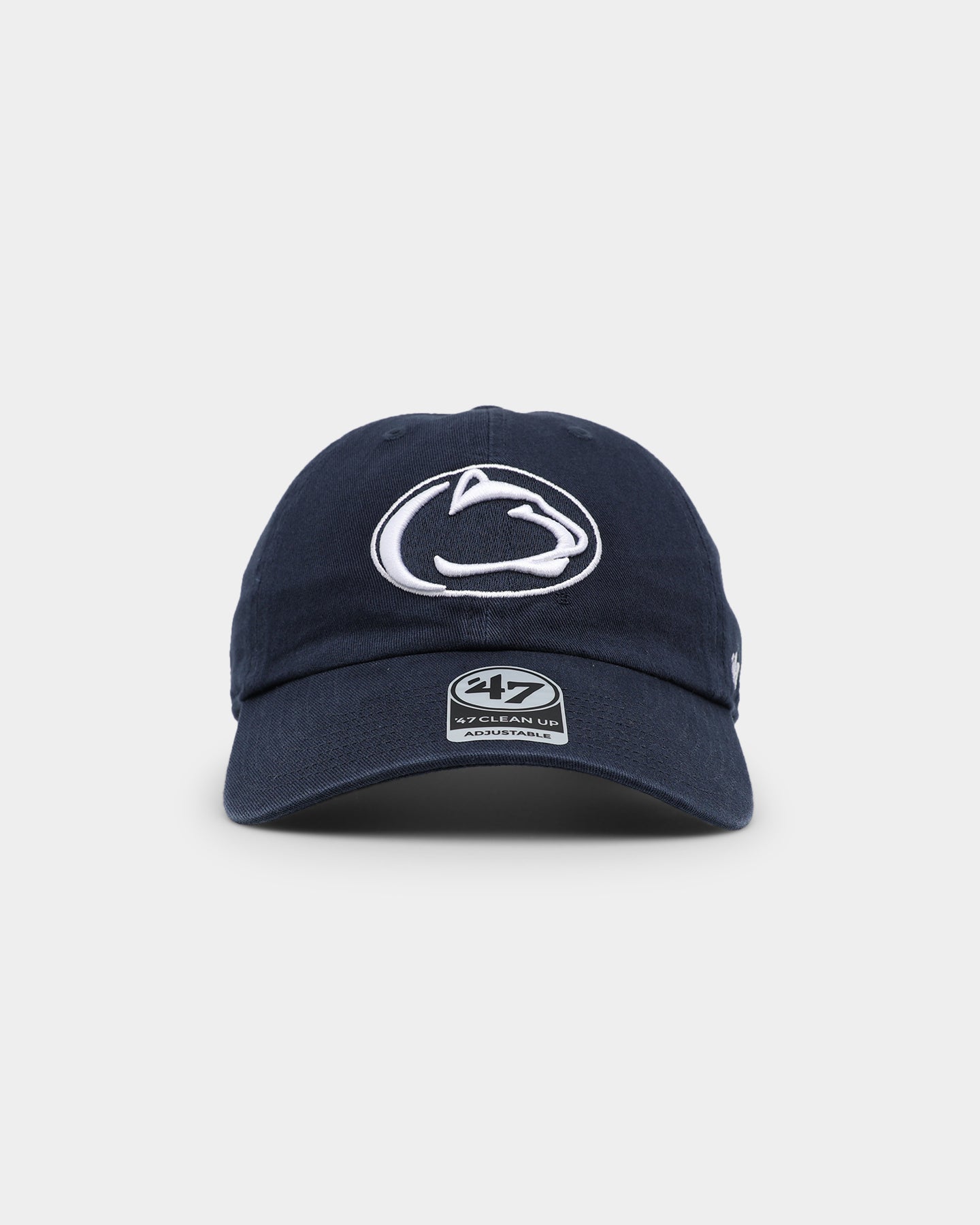 47 Brand Penn State Nittany Lions '47 Clean Up Strapback Adjustable Hat - Navy Blue Vintage Baseball Cap for Men & Women - Perfect for Game Day, Tailgating and Casual Wear
