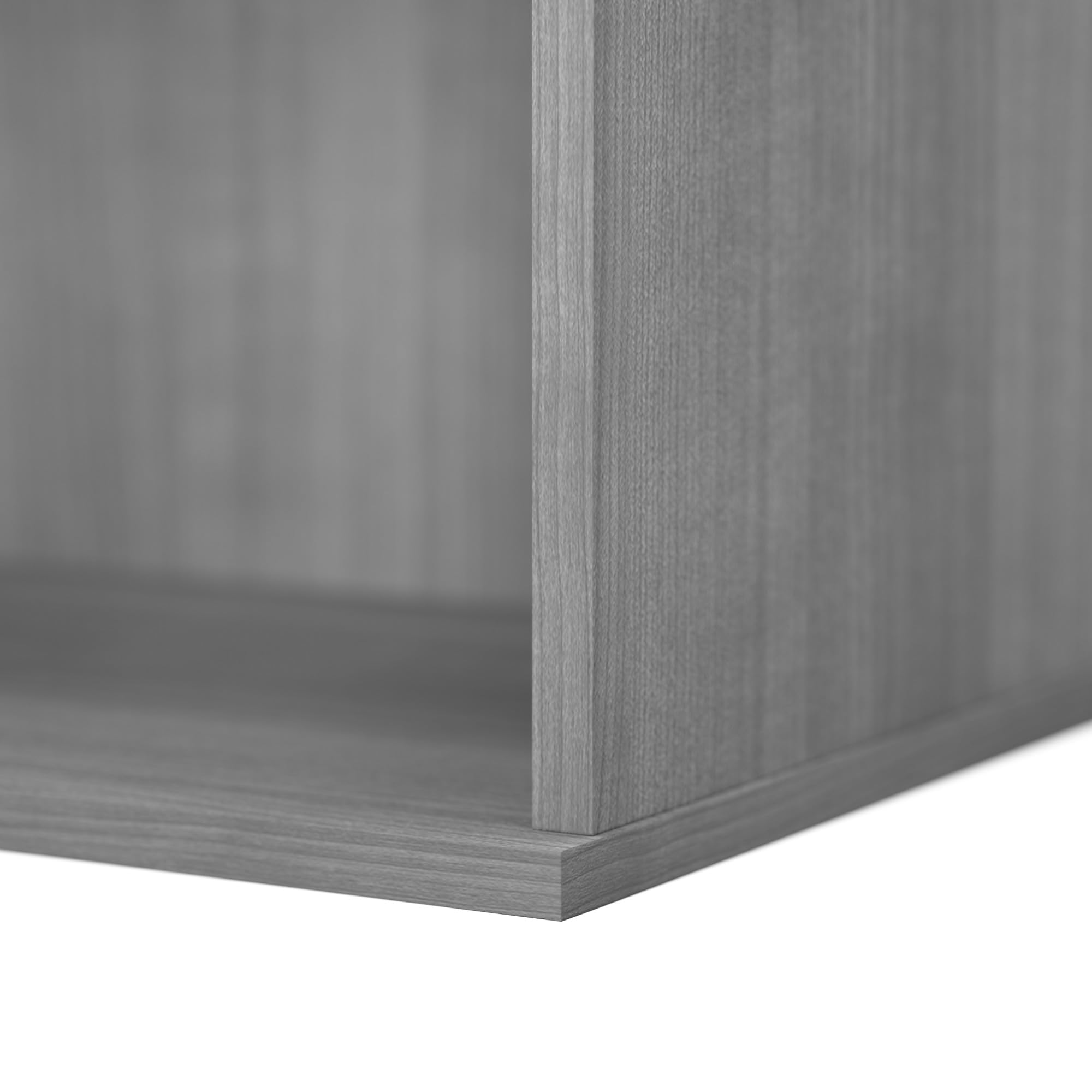 Bush Business Furniture Small 2 Shelf Bookcase in Platinum Gray - Compact Low Bookshelf for Home Office, Living Room & Dorm - Perfect for Organizing Books, Decor & Office Supplies