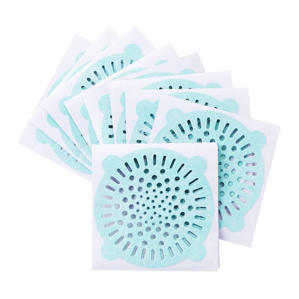 Boping Store Disposable Floor Hair Catcher - Anti-Clog Shower Drain Cover, Bathroom Sink Strainer & Household Sewer Filter (Green, One Size) - Perfect for Bathroom, Kitchen & Laundry Room Drain Protection