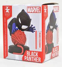 Black Panther Animated Style Collectible Statue - Marvel Superhero Decor for Home, Office & Fan Display