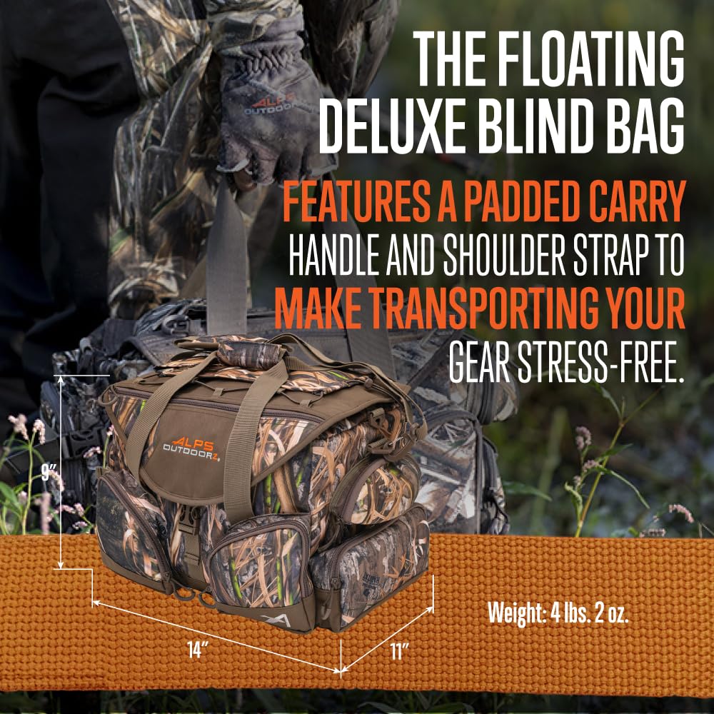 ALPS OutdoorZ Deluxe Floating Blind Bag - Waterproof Hunting Duffel Bag with Removable Dividers, Thermos Sleeve & Padded Shoulder Strap - Perfect for Duck Hunting, Waterfowl Hunting & Outdoor Adventures