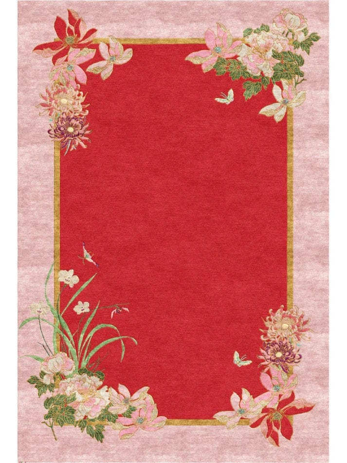 Peace Love & Joy Hand Tufted Wool Rug 8x5 Feet (244x152cm) - Soft Bohemian Area Rug for Living Room, Bedroom & Nursery Decor