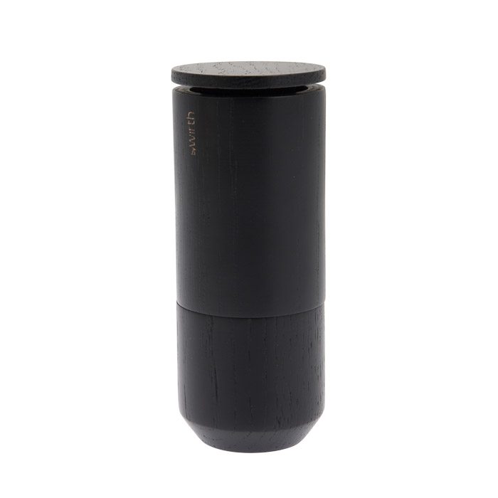 Premium EKTA LIVING 'Crush Me' Adjustable Salt and Pepper Grinder Set - Black Oak Wooden Mill for Gourmet Cooking & Fine Dining Table Setting