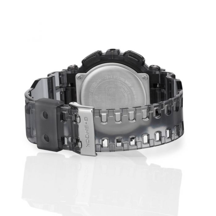 G Shock GA110SKE-8A Transparent Black Digital Sport Watch for Men - Durable Military Style Timepiece for Outdoor, Work & Everyday Use