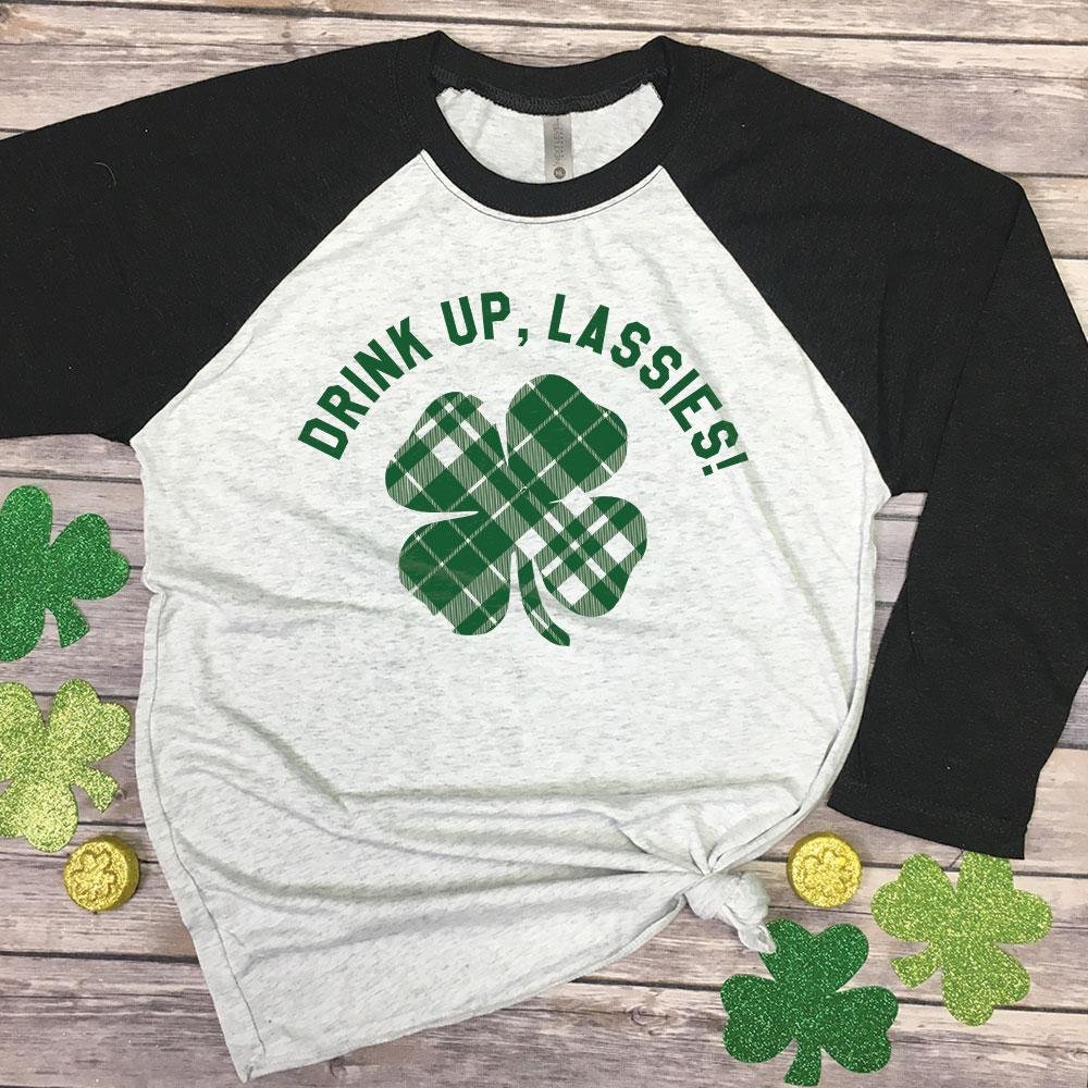 Funny St. Patrick's Day Bachelorette Party Raglan T-Shirt - Premium Quality Shamrock Design for Women's Group Celebrations & Irish-Themed Events