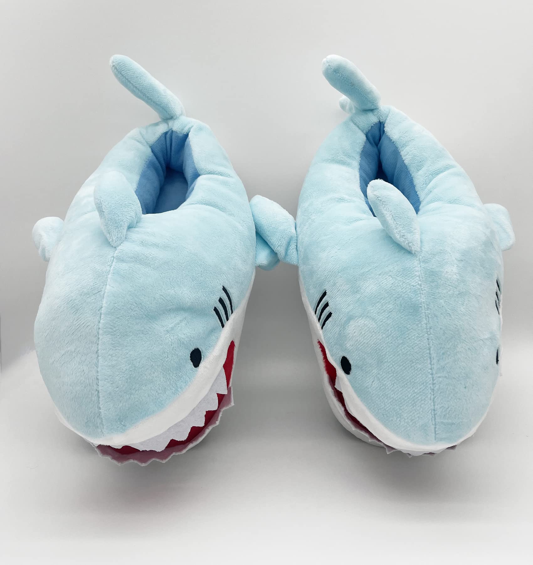 Little Blue Shark Plush Slippers - Cozy Winter House Shoes for Women | Soft Animal Slippers for Indoor Comfort & Gifts
