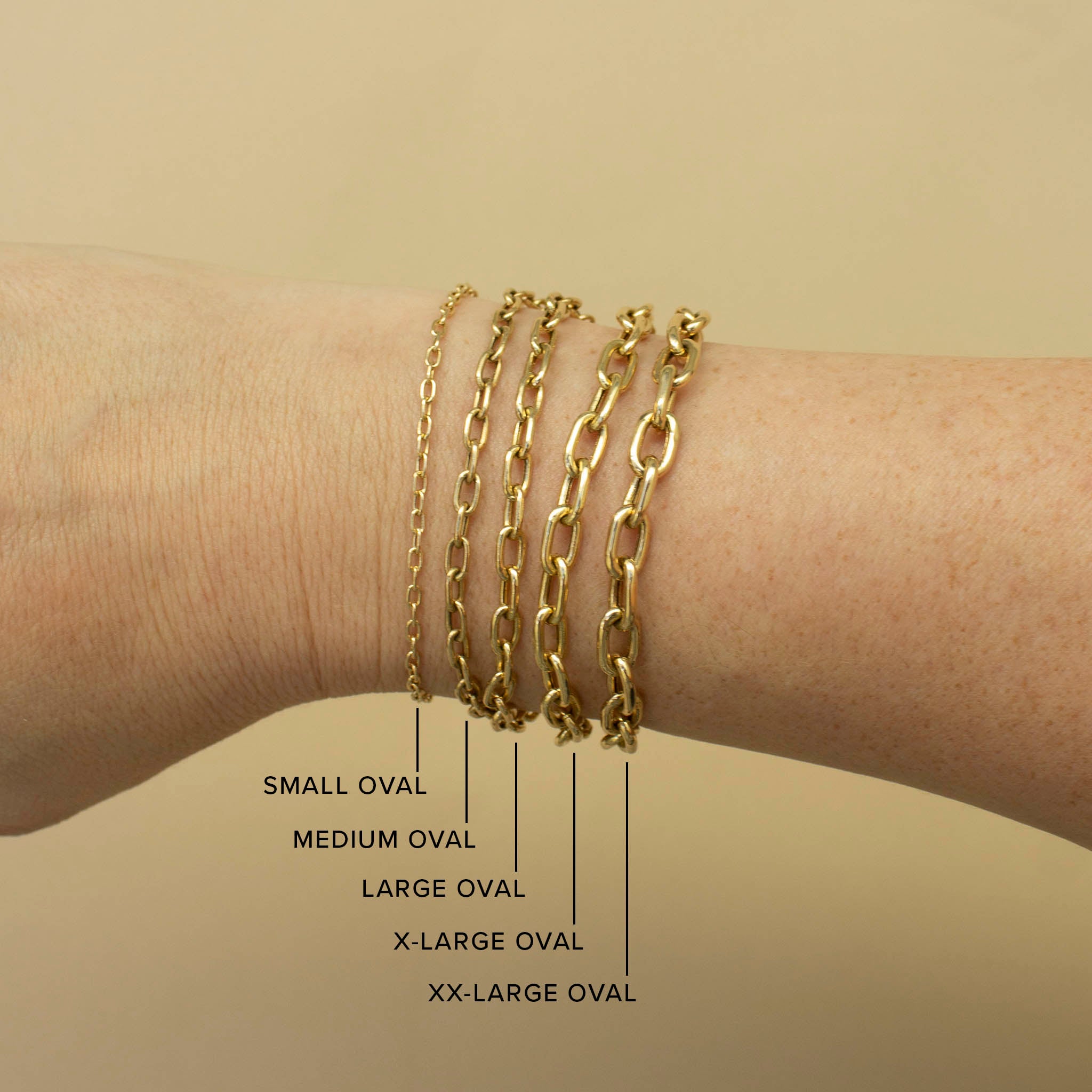 14K Gold Circle Medium Square Oval Link Chain Bracelet for Women - Elegant Stackable Jewelry for Everyday Wear & Special Occasions