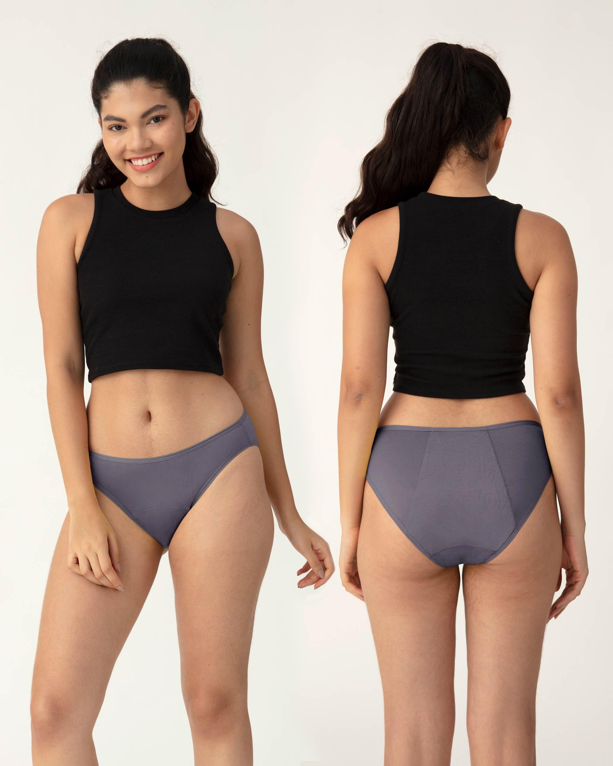 Neione Period Underwear for Women - High-Cut Cheeky Bikini Briefs | Leakproof Menstrual Panties | Comfortable & Absorbent for Girls & Teens | Perfect for Overnight Protection, Workouts & Daily Wear