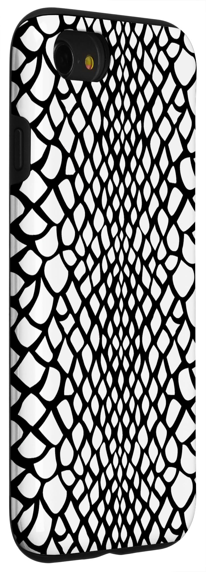iPhone SE (2020) / 7 / 8 Snakeskin Phone Case - Black & White Snake Skin Print Protective Cover | Durable Slim Fit for Everyday Use, Work & Travel