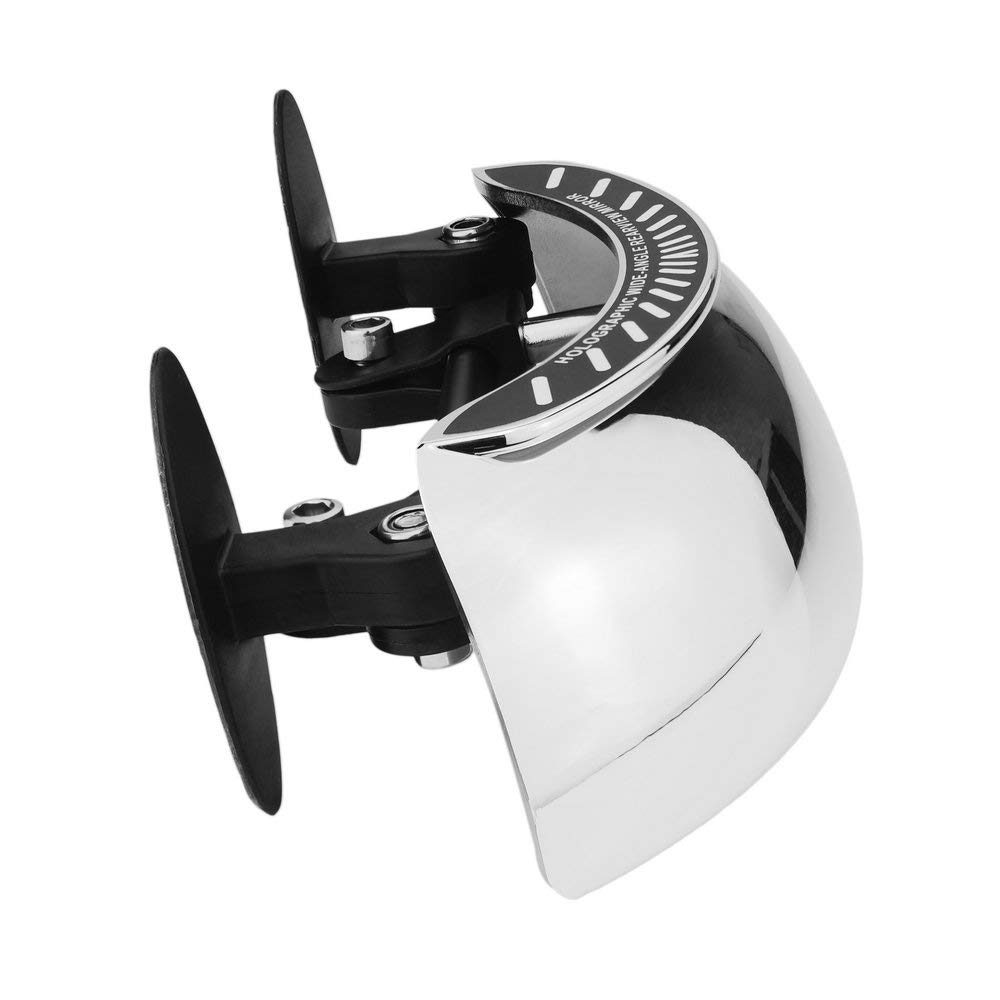 HEINMO 180 Degree Wide-Angle Motorcycle Mirrors - Safety Rearview Blind Spot Mirrors for Motorcycles, ATV, UTV & Scooters - Enhanced Visibility for Safe Riding