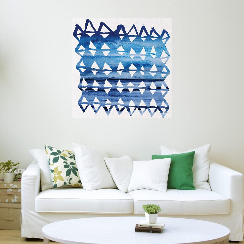 Blue Ways Abstract Canvas Wall Art by Nikki Chu - 22x22 Inch Ready to Hang Painting for Living Room, Bedroom, Office Decor - Modern Home & Office Wall Decor for Bathroom, Kitchen, Bar, Dining & Guest Room