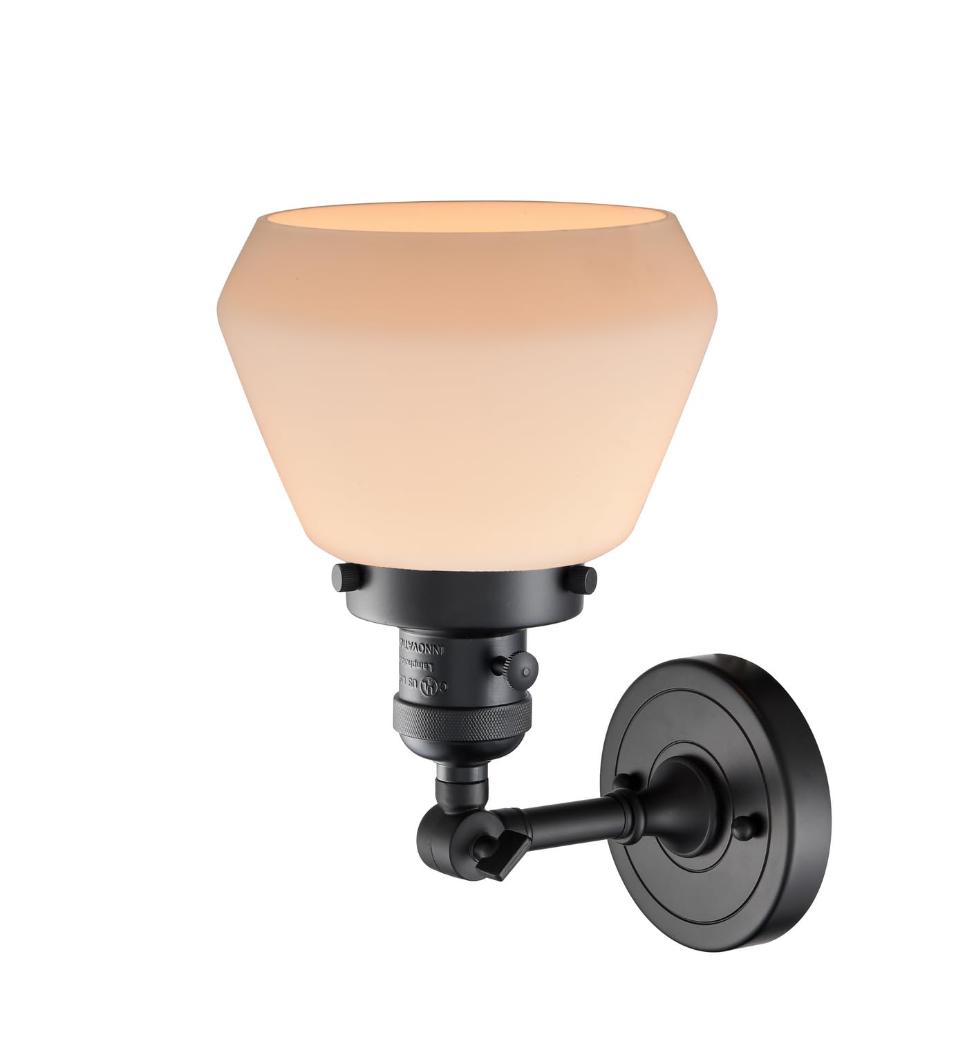 Innovations 203SW-BK-G171 Matte Black Wall Sconce Light Fixture with High/Low/Off Switch - Perfect for Bedroom, Hallway, and Entryway Lighting