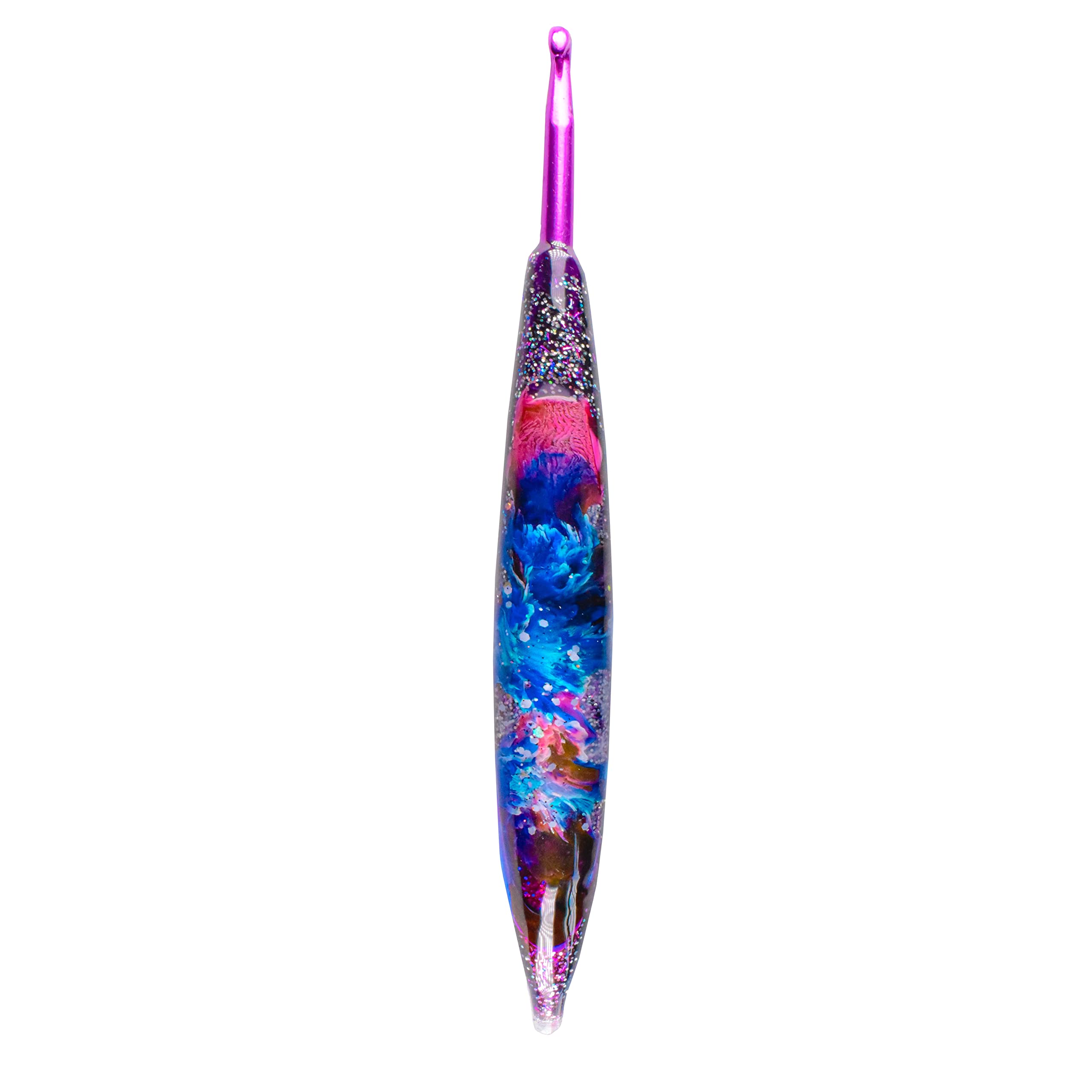 Tamatin Crochet Hook 2mm - Limited Edition Ergonomic Resin Handle with Galaxy Design for Comfortable Crocheting | Perfect for Yarn Crafts, DIY Projects & Gift for Knitters