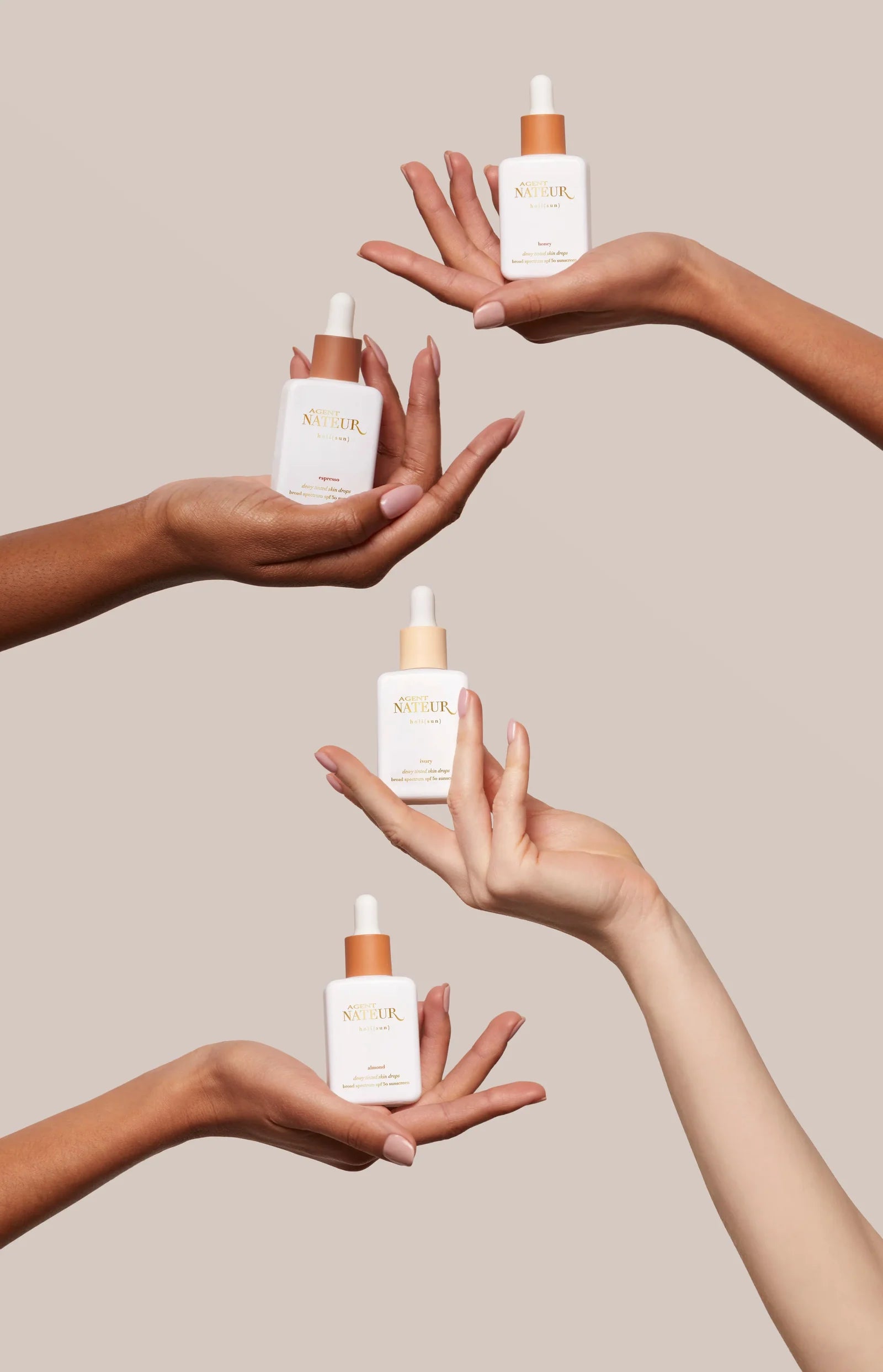 Holi Sun SPF 50 Dewy Tinted Skin Drops - Lightweight Tinted Sunscreen for Daily Glow & Sun Protection | Perfect for Beach Days & Outdoor Activities