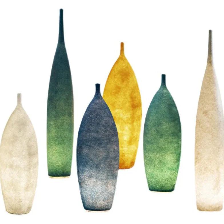 Elegant Vase-Shaped Resin Floor Lamp - Modern Home Decor Lighting for Living Room, Bedroom & Office | Dimmable LED Light with Remote Control