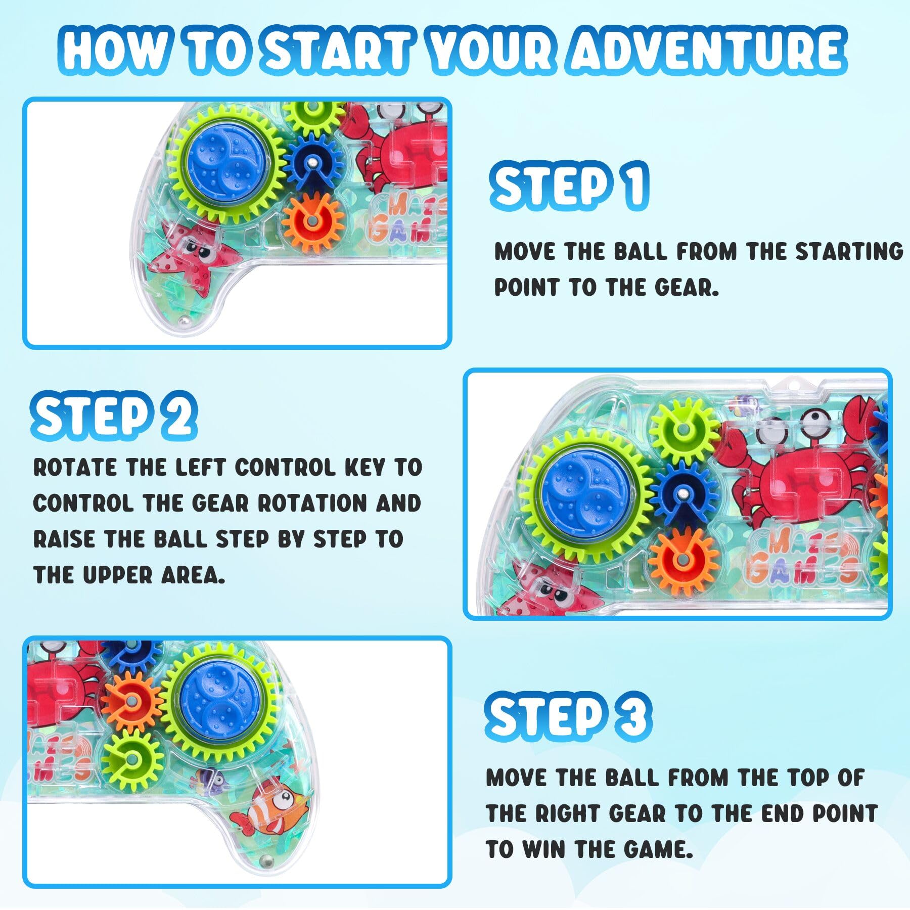 SEVENKA 2 Pack 3D Maze Puzzle Games for Kids Ages 3-8 - Brain Teaser Gravity Ball Game Toys for Children & Adults - Educational STEM Learning Toys for Family Game Night & Travel Activities