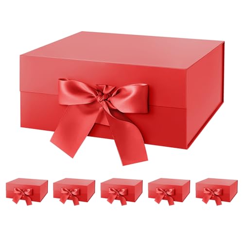 Red-Ribbon-9x6.5x3.8 Inches-Pack of 6