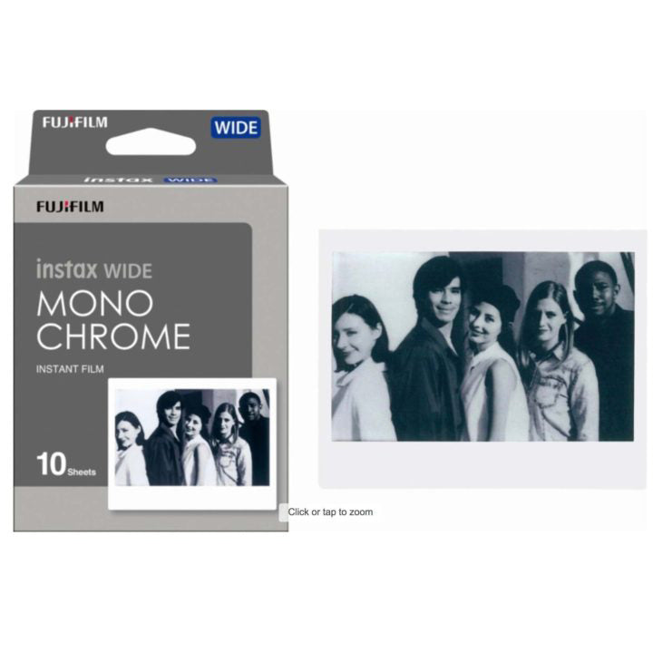 Fujifilm INSTAX Wide Monochrom WW1 Instant Film (10 Exposures) - Perfect for Black & White Photography, Parties, and Creative Projects