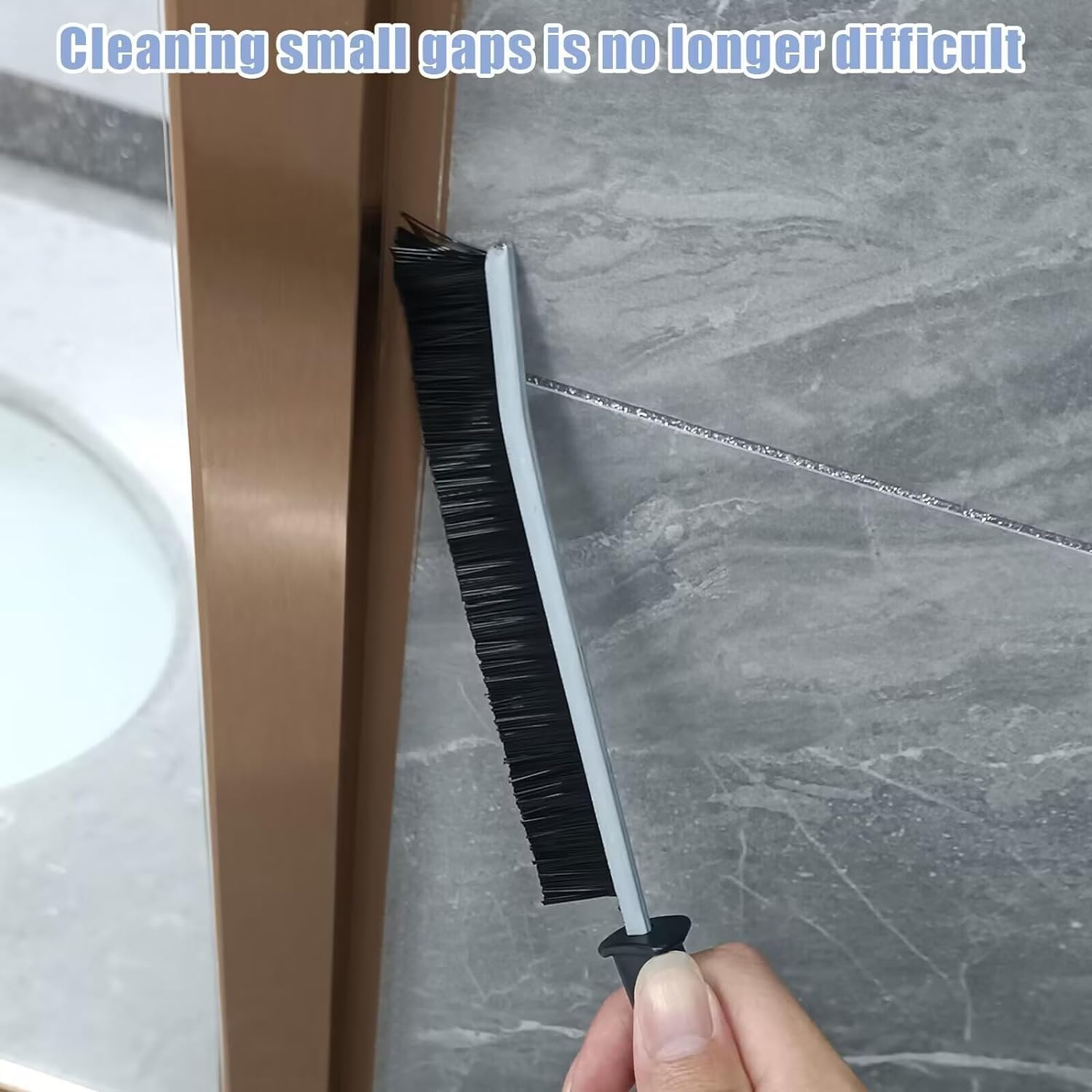 Lemcrvas Crevice Cleaning Brush Set - 4Pcs Multifunctional Gap & Grout Cleaner for Bathroom, Kitchen, Shower, Faucets, Windows & Toilet - Perfect for Hard-to-Reach Corners, Tile Cleaning and Home Deep Cleaning