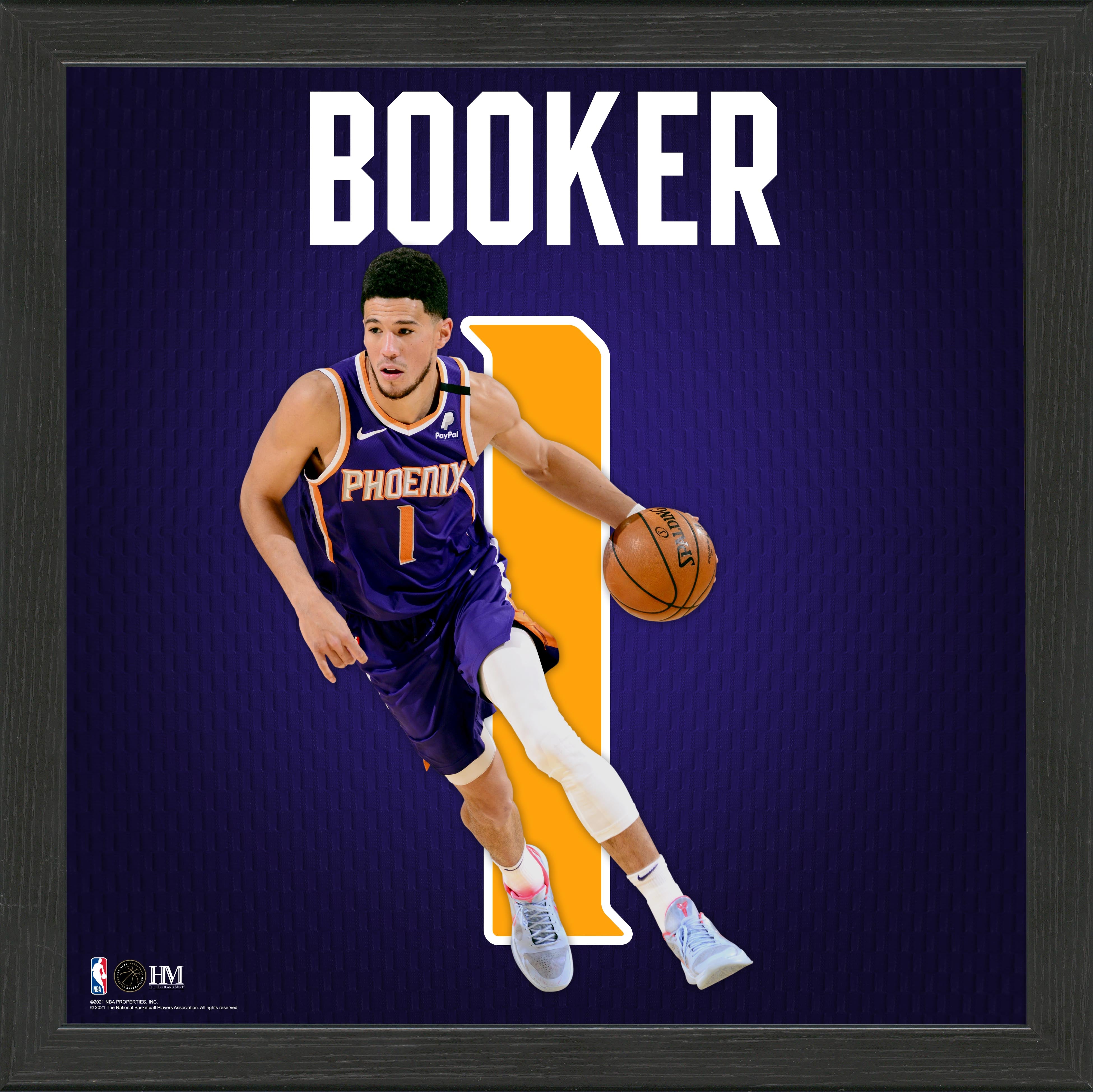 Devin Booker Phoenix Suns Impact Jersey Framed Photo - NBA Memorabilia for Home & Office Decor, Sports Fan Gift Idea