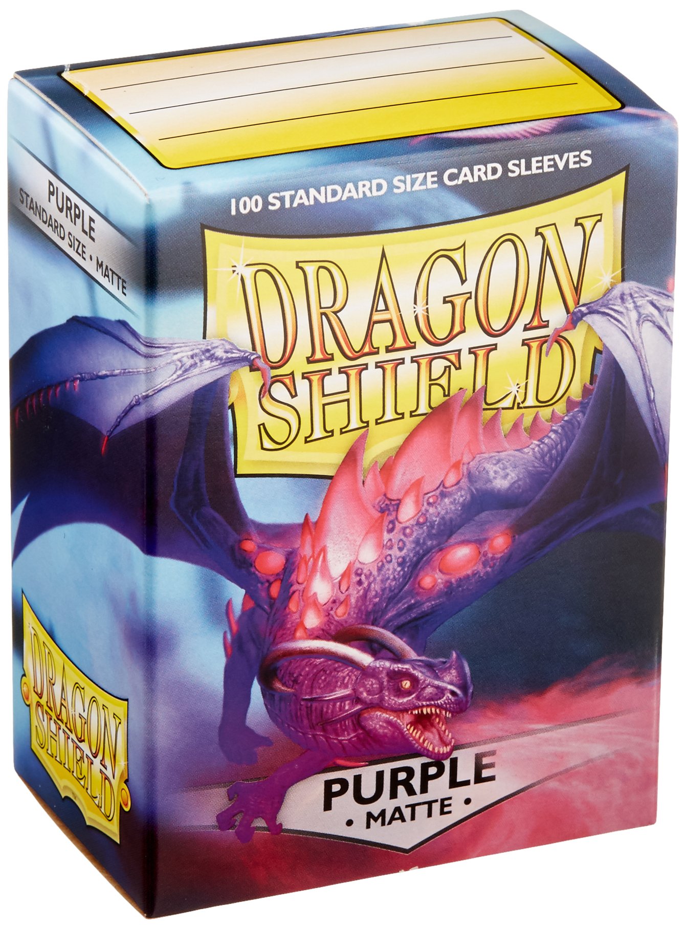 Dragon Shield Standard Size Card Sleeves - 100 Pack, Purple, Clear (63x88mm) | Perfect for MTG, Yu-Gi-Oh!, Pokemon & Collectible Card Games Protection