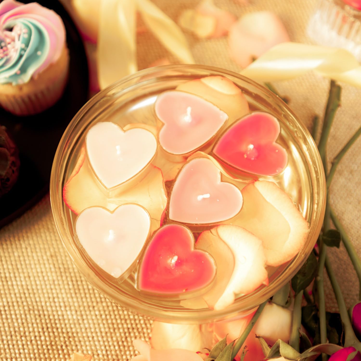 EKAM 12-Pack Heart Shaped Scented Tealight Candles - Valentine's Day Gift Set with Romantic Fragrances (Heart's Desire, Love Whisper, Crimson Kiss) | Home Decor, Wedding Favors, Romantic Dinner Ambience | 3-Hour Burn Time Each