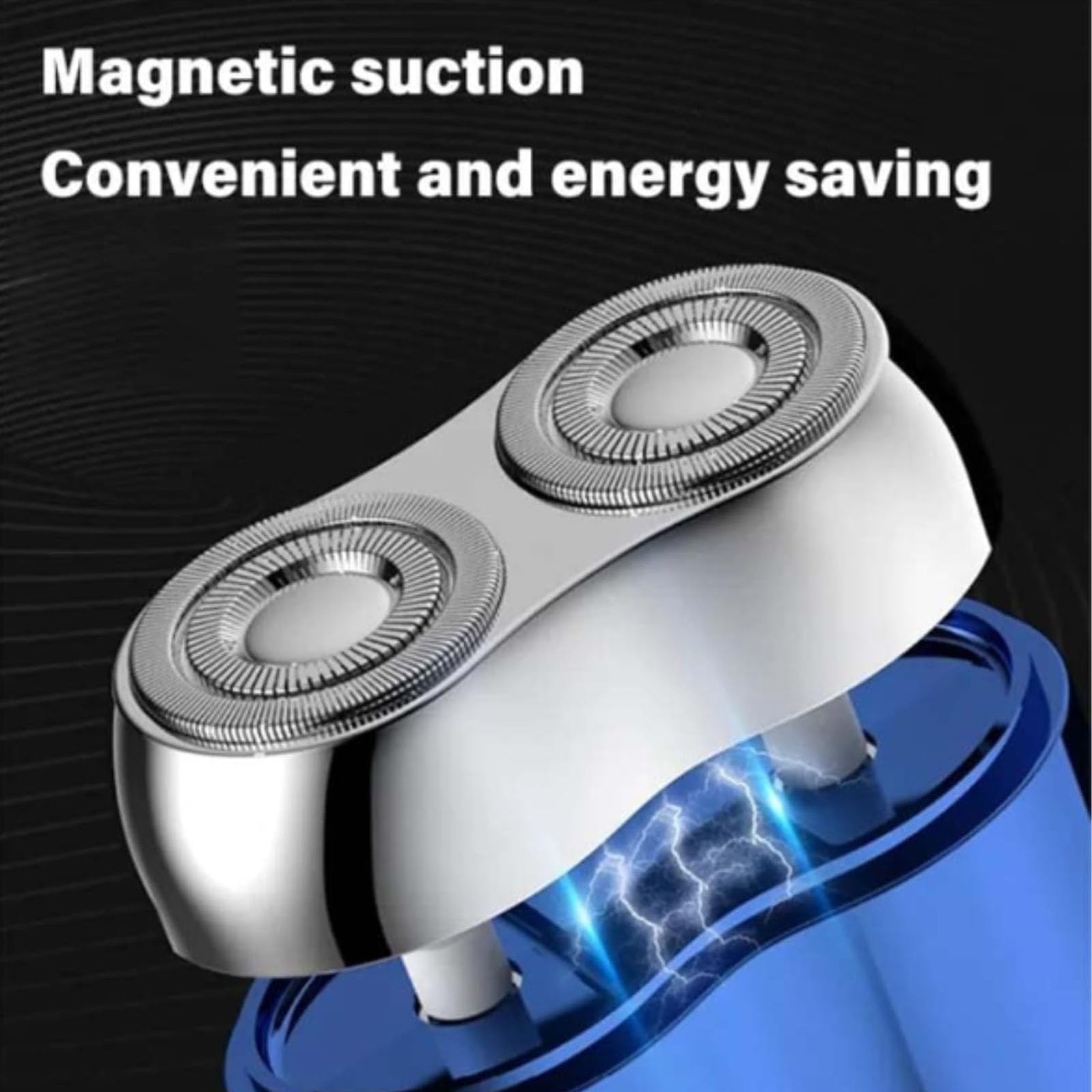Jacooba Mini Dual-Head Electric Shaver - Wet & Dry Portable Shaver for Men, Rechargeable Travel Razor with USB Charging - Perfect for Home, Car, Gym & Business Trips (Grey)