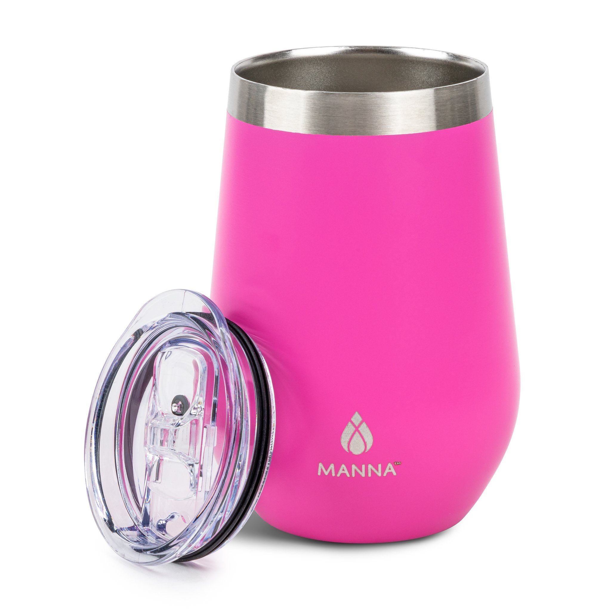 12 oz Insulated Wine Tumbler with Lid and Straw - Stainless Steel Stemless Wine Glass for Chardonnay, Rose & Cocktails - Perfect for Parties, Picnics & Outdoor Dining