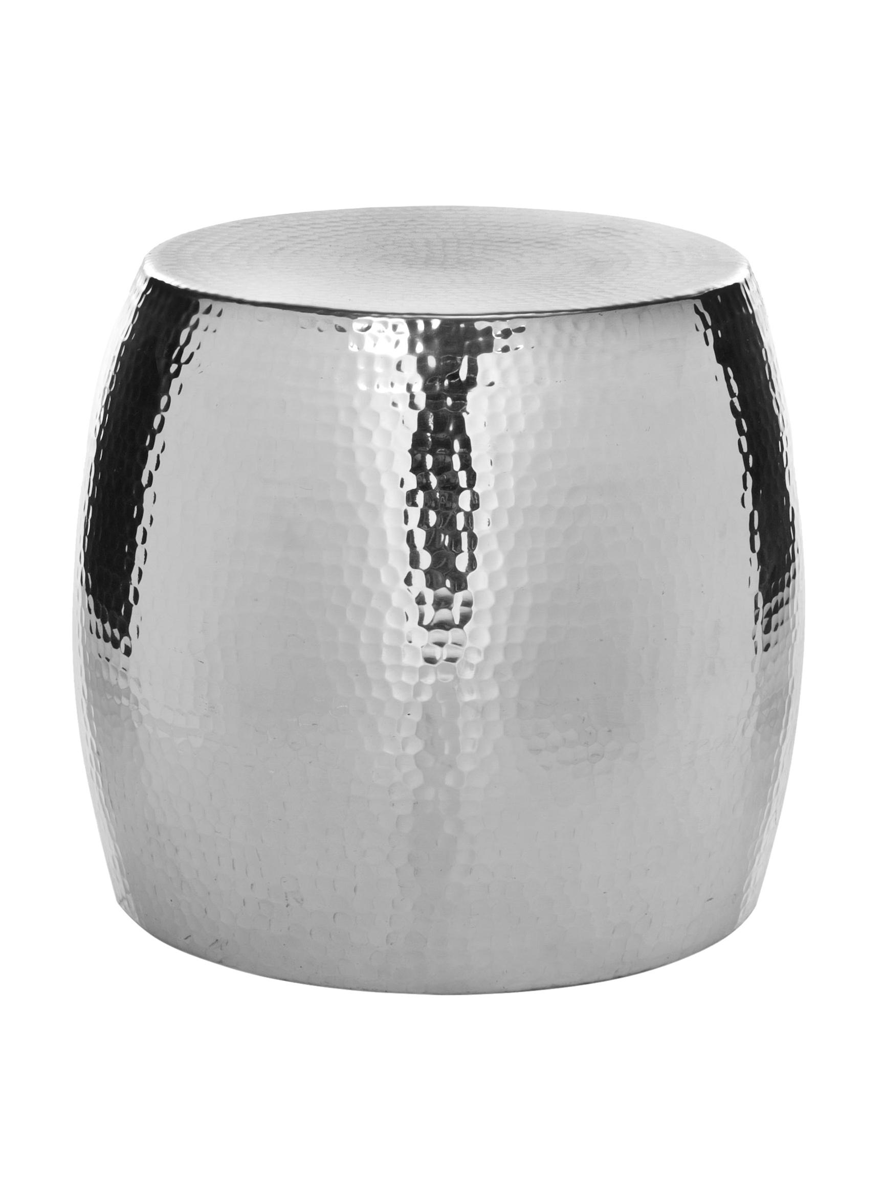 Safavieh Odin Silver Hammered Metal Bar Stool - Modern Kitchen Island & Counter Height Stool for Home, Cafe, and Restaurant Decor