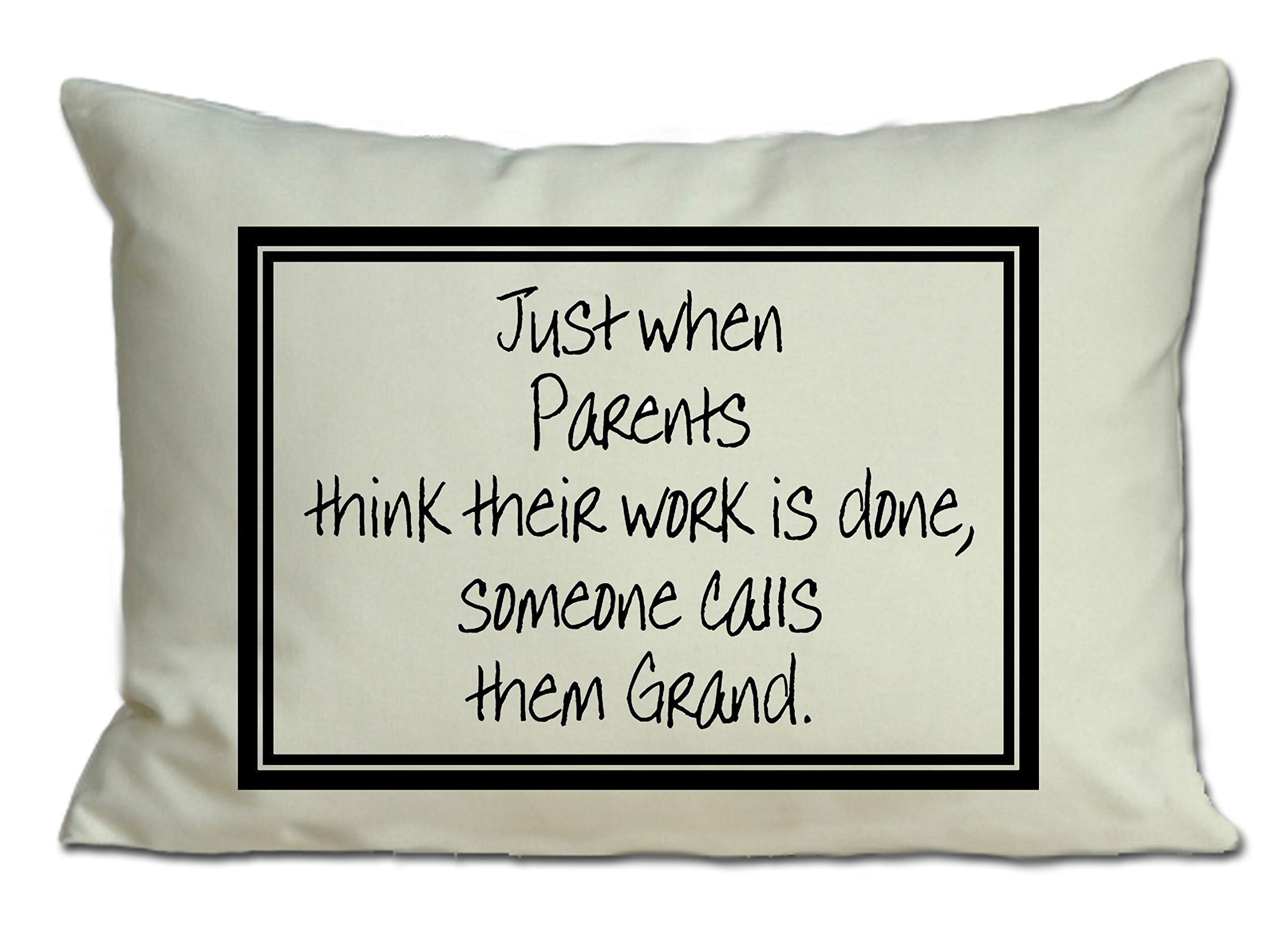Grandparents Pregnancy Announcement Pillow - 'Someone Calls Them Grand' - Perfect for Gender Reveal, Baby Shower & New Grandparent Gifts