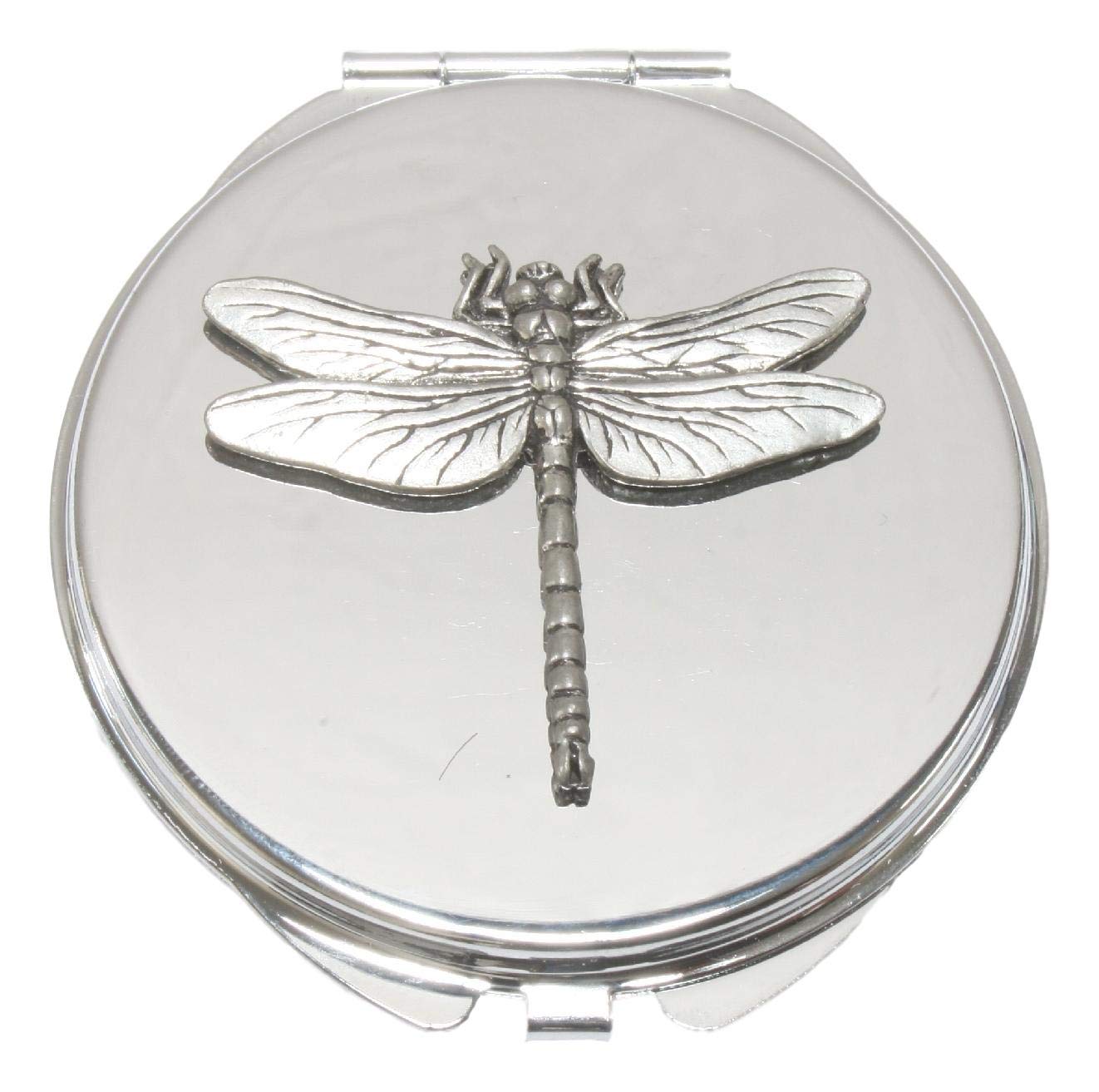 Elegant Dragonfly Compact Mirror with Free Engraving - Perfect Handbag Accessory & Thoughtful Gift for Women - Ideal for Travel, Makeup Touch-ups, and Special Occasions