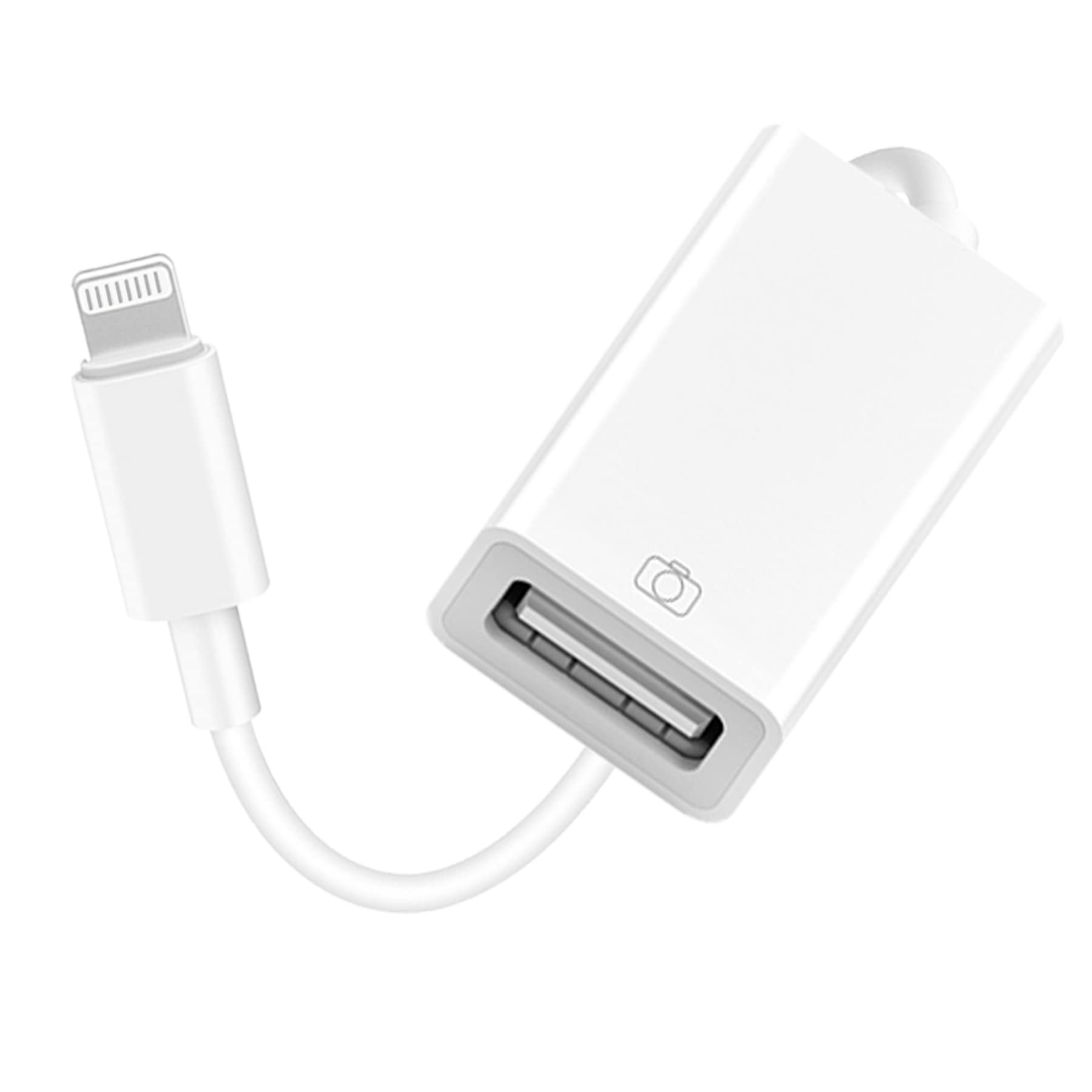 Apple MFi Certified Lightning to USB 3.0 Camera Adapter - OTG Cable for iPhone & iPad - Connect Camera, Card Reader, USB Drive, MIDI Keyboard, Mouse - Perfect for Photo Transfer, Music Production & File Management