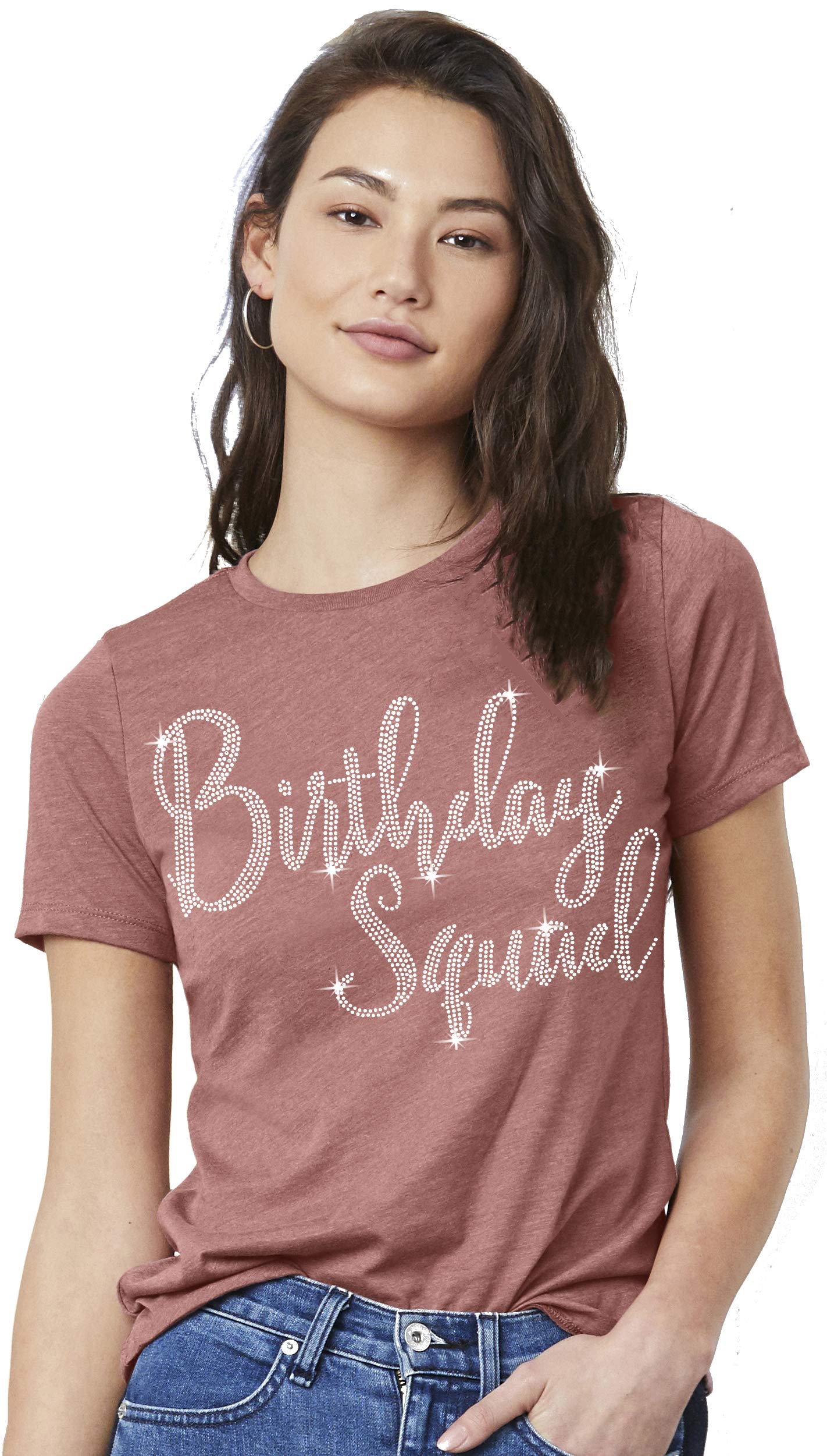 Sparkling Rhinestone Birthday T-Shirt for Women - Elegant Bedazzled Birthday Tee - Perfect Birthday Gift for Her - Great for Parties, Celebrations & Special Occasions