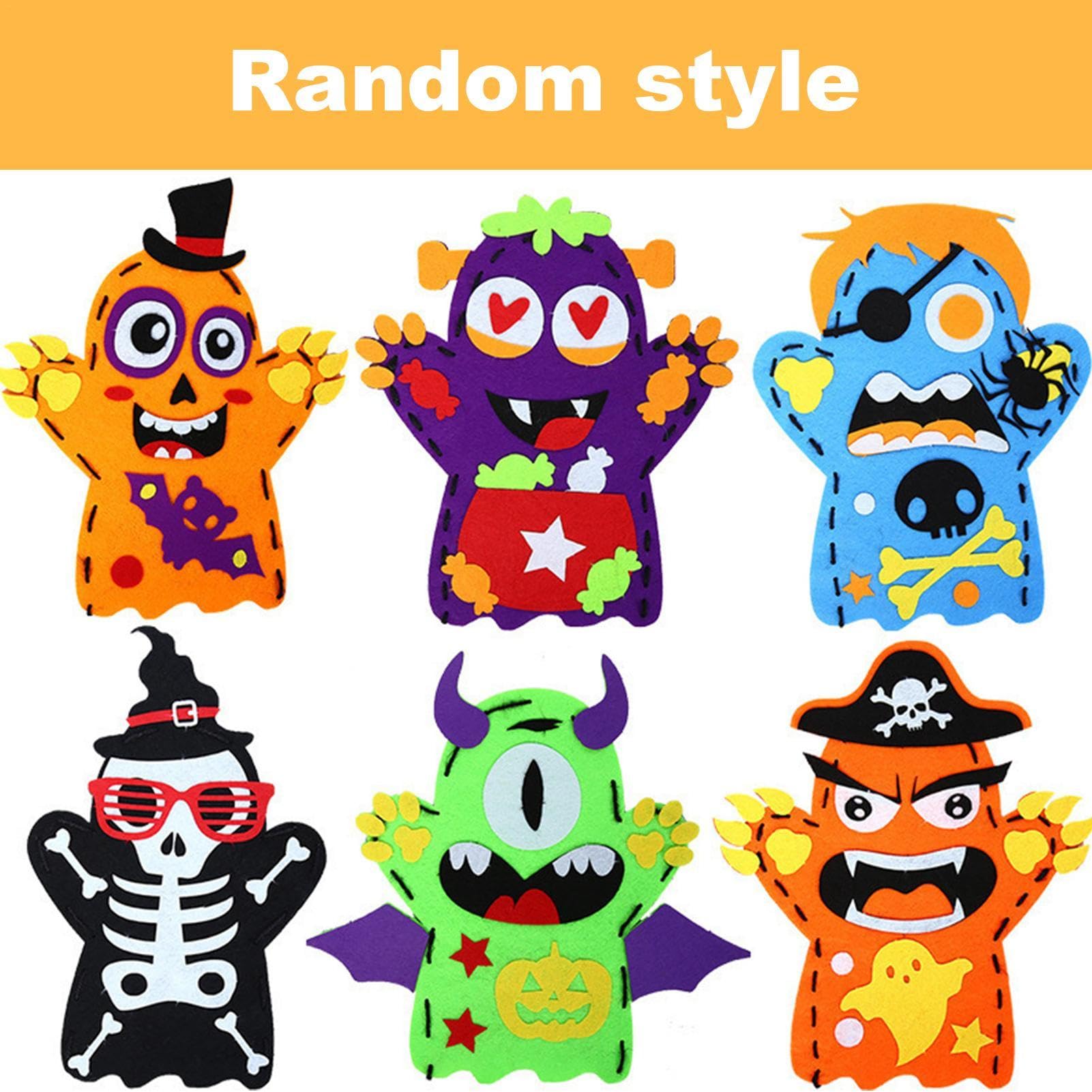 Handmade Halloween Hand Puppets - Storytelling Puppet Toys for Kids | DIY Puppet Craft Supplies for Play Parties & Halloween Costume Parties