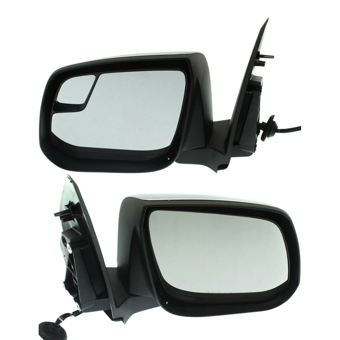 2-Pack Chrome Power Heated Manual Folding Side Mirrors for 2015-2017 Chevy Colorado & GMC Canyon - Left & Right Driver Passenger Exterior Door Replacement - Perfect for Winter Driving & Enhanced Visibility