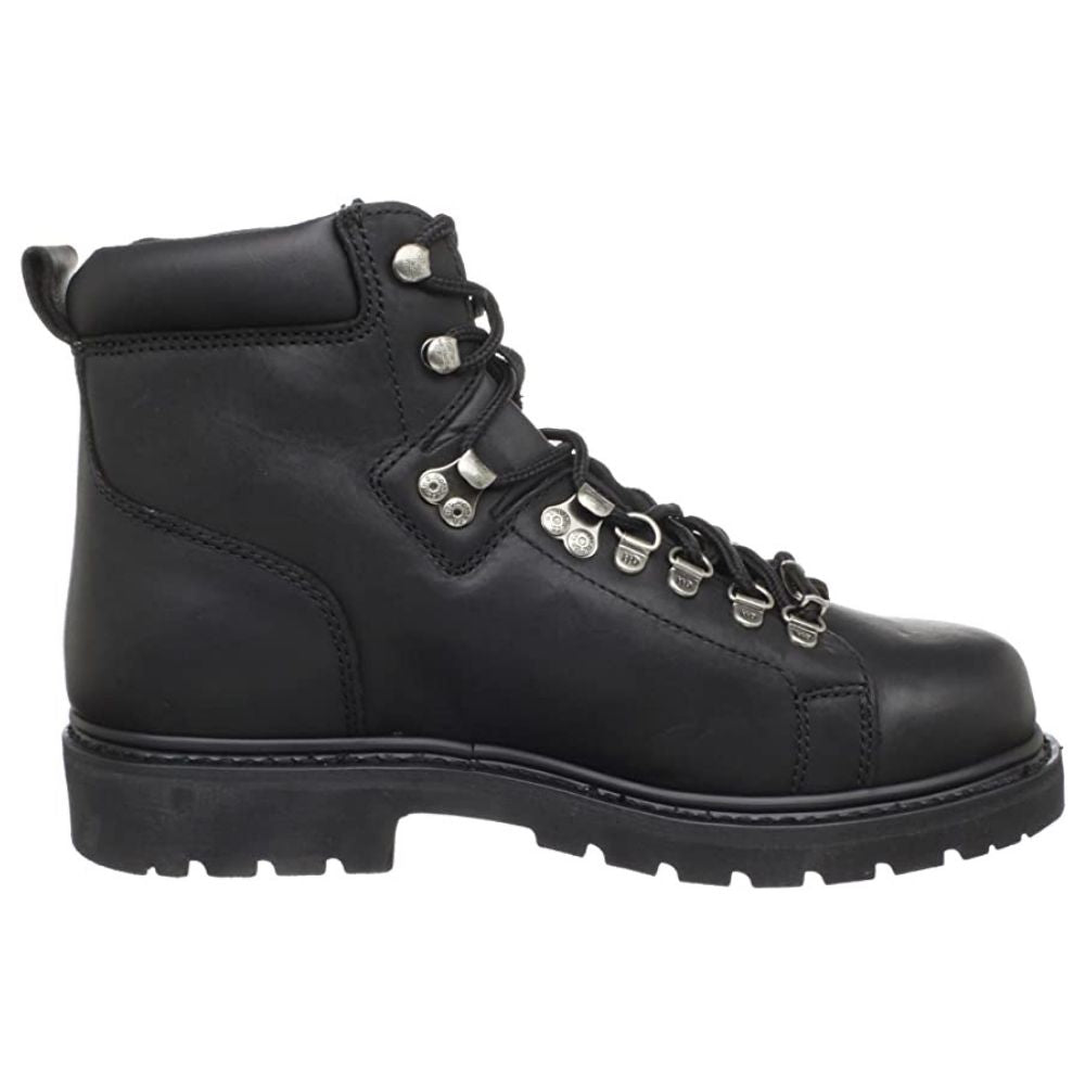 Harley Davidson Men's 6-Inch Steel Toe Work Boots - Waterproof Safety Shoes for Construction & Motorcycle Riding (Black, D10035) | Durable & Comfortable for Outdoor Work & Heavy Duty Jobs