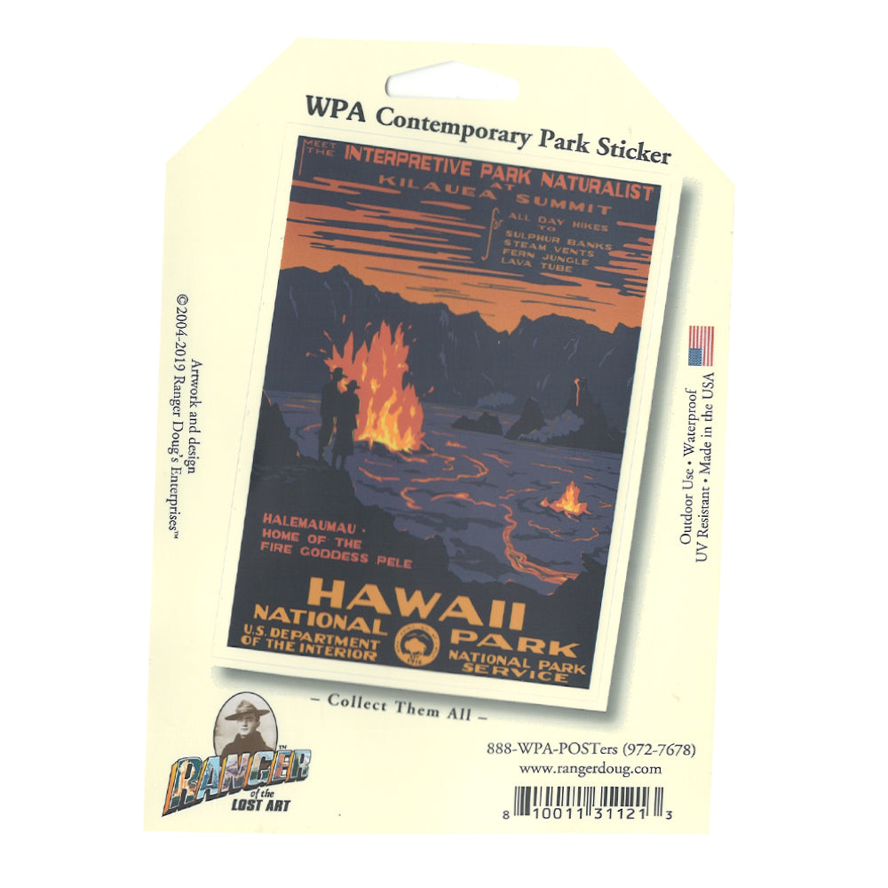 Hawaii Volcanoes National Park Stickers - Waterproof Vinyl Decals for Laptops, Cars, Water Bottles & Travel Gear