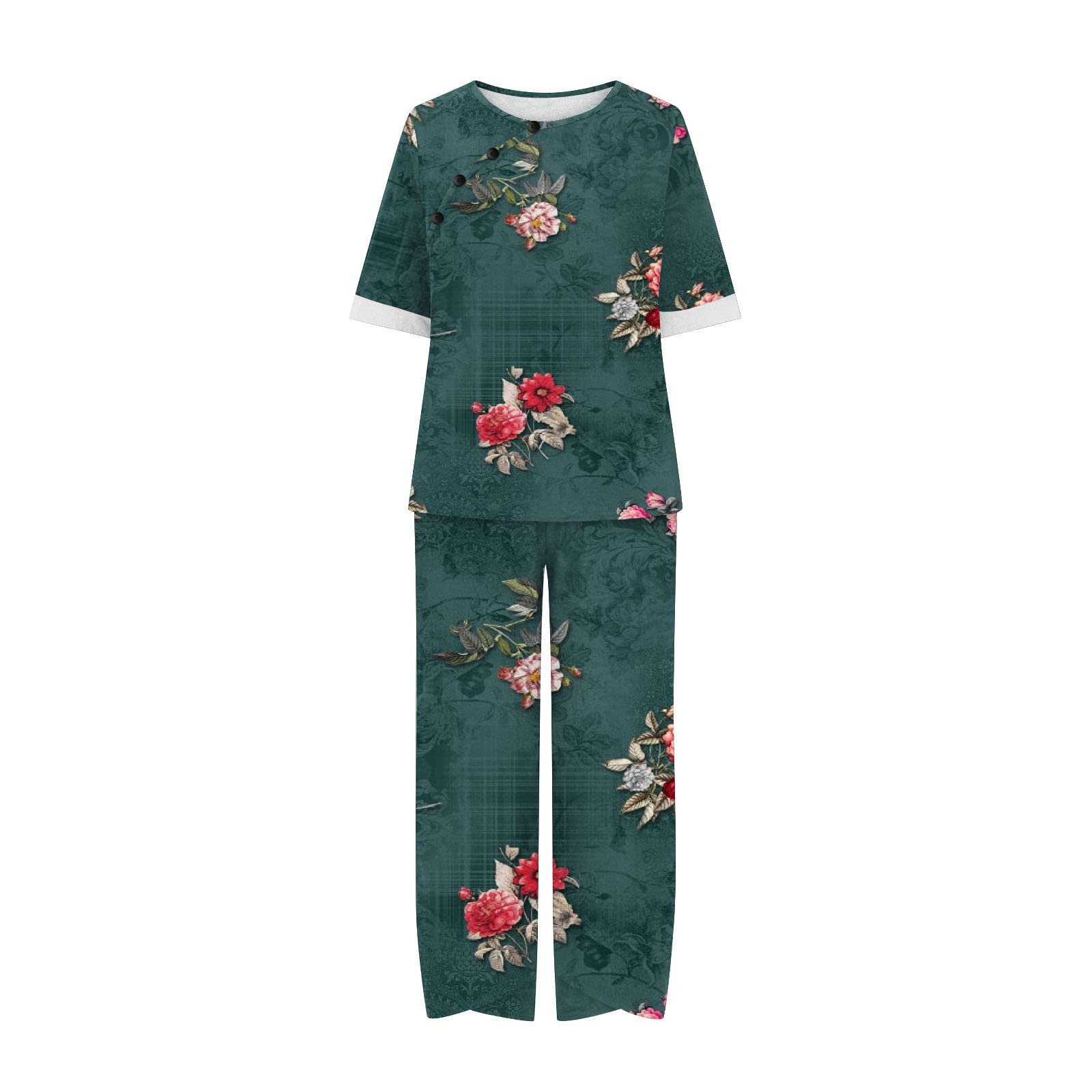 Women's 2-Piece Lounge Set - Soft & Comfortable Loungewear Pantsuit with Loose Shirt - Fall/Winter Casual Outfit for Home, Travel & Relaxation