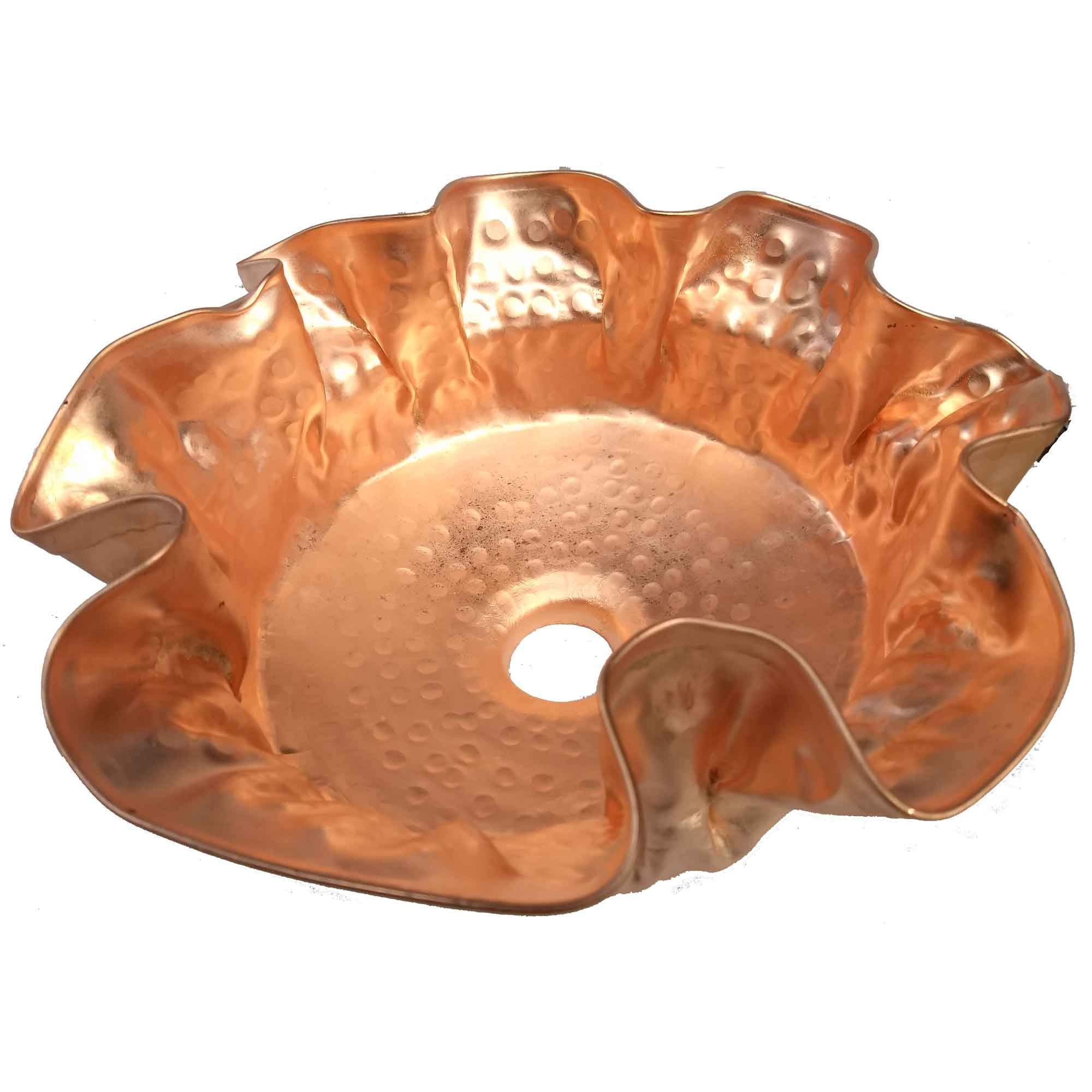 Luxury Polished Copper Vessel Sink - Handcrafted Sea Shell Design Bathroom & Kitchen Sink for Vanity, Bar Prep, and Artistic Home Decor | Perfect for Modern Farmhouse, Coastal, and Boho Style Bathrooms