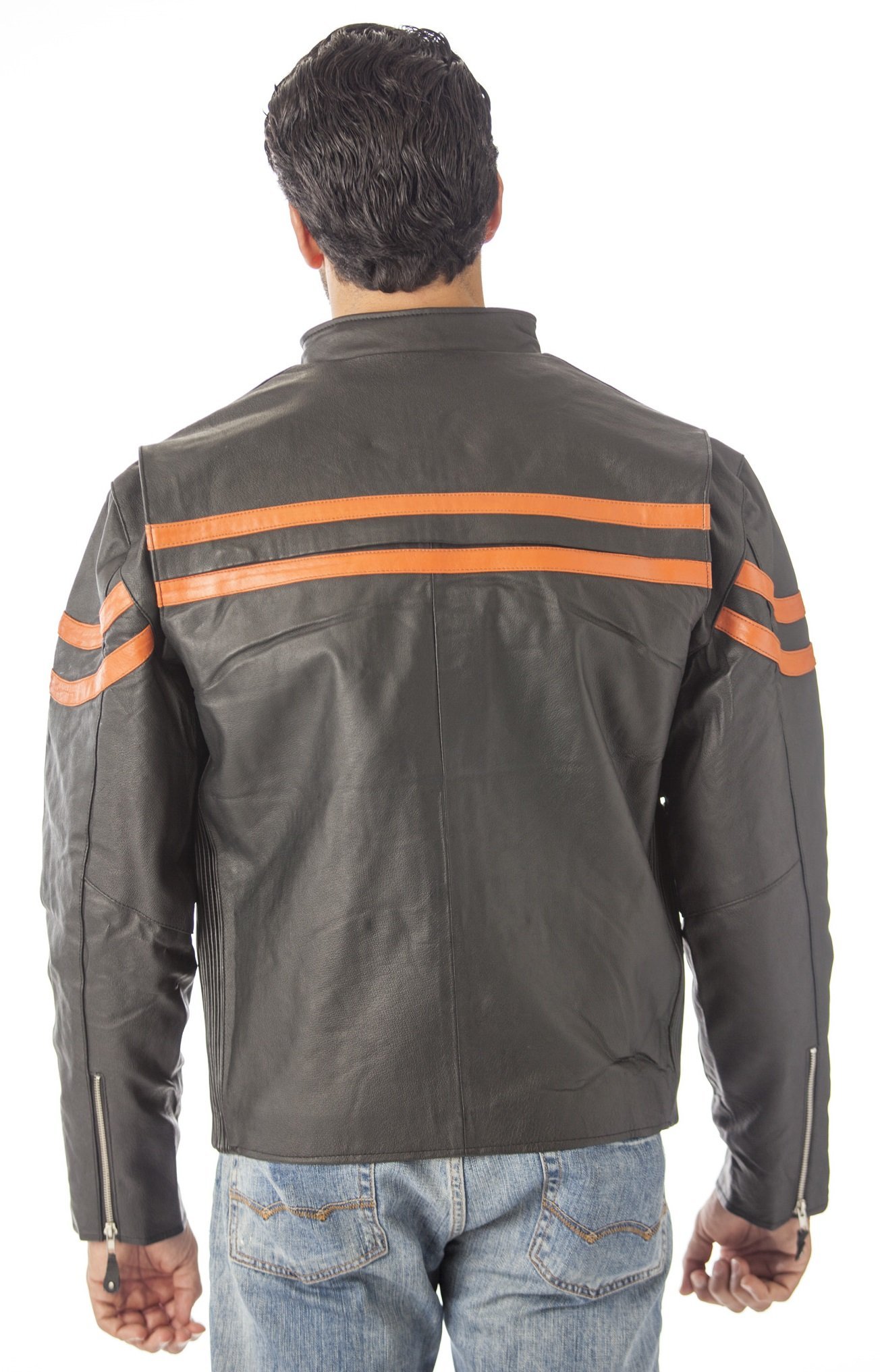REED Men's Vented Motorcycle Leather Jacket - Premium Imported Biker Jacket with Breathable Design for Riding & Outdoor Adventures
