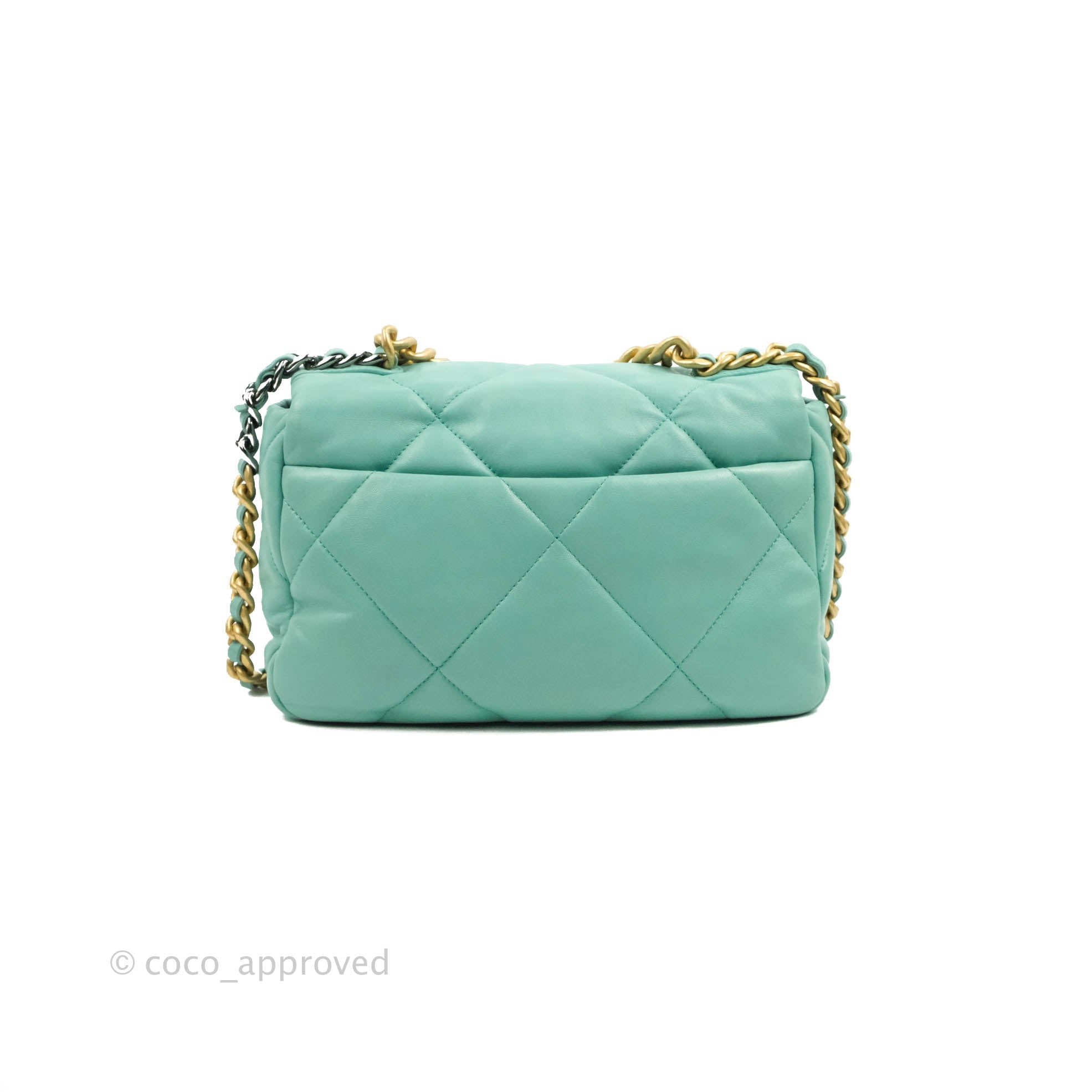 Chanel 19 Small Handbag Tiffany Blue Mixed Hardware - Luxury Crossbody Bag for Women, Perfect for Date Night & Special Occasions