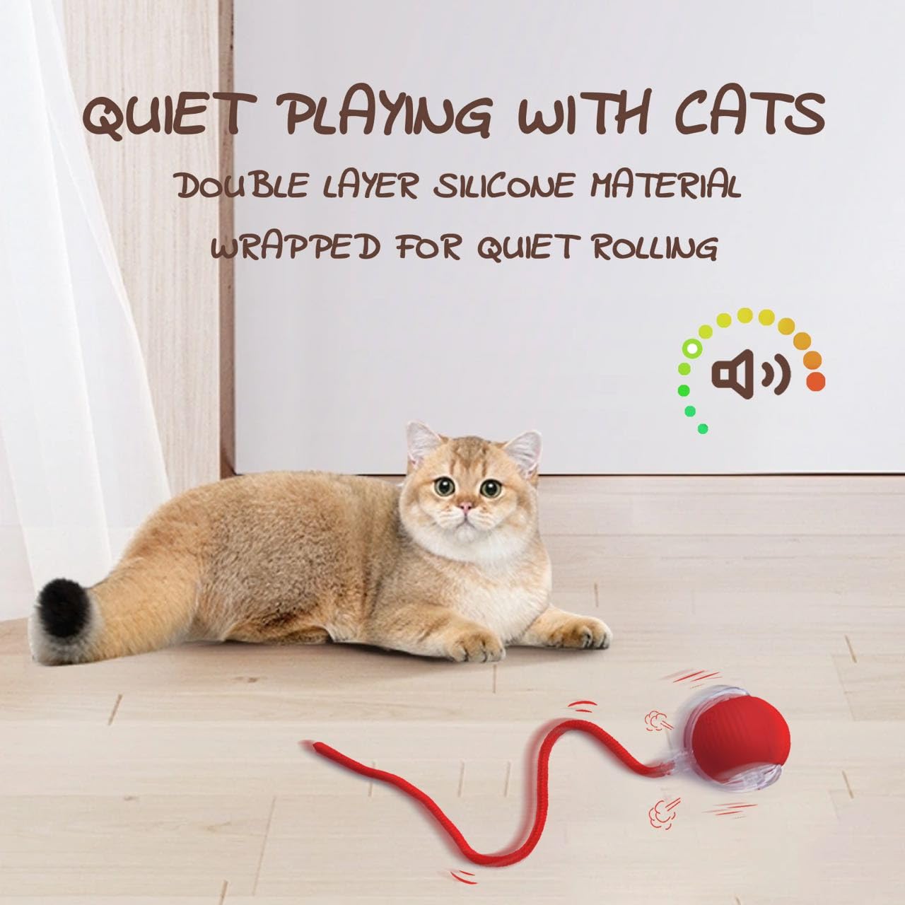 2025 Upgraded Interactive Rolling Cat Toy Ball - 360° Smart Automatic Self-Rolling Pet Toy for Cats & Dogs | Electric Moving Ball for Indoor Kittens & Puppies | Perfect for Playtime, Exercise & Boredom Relief