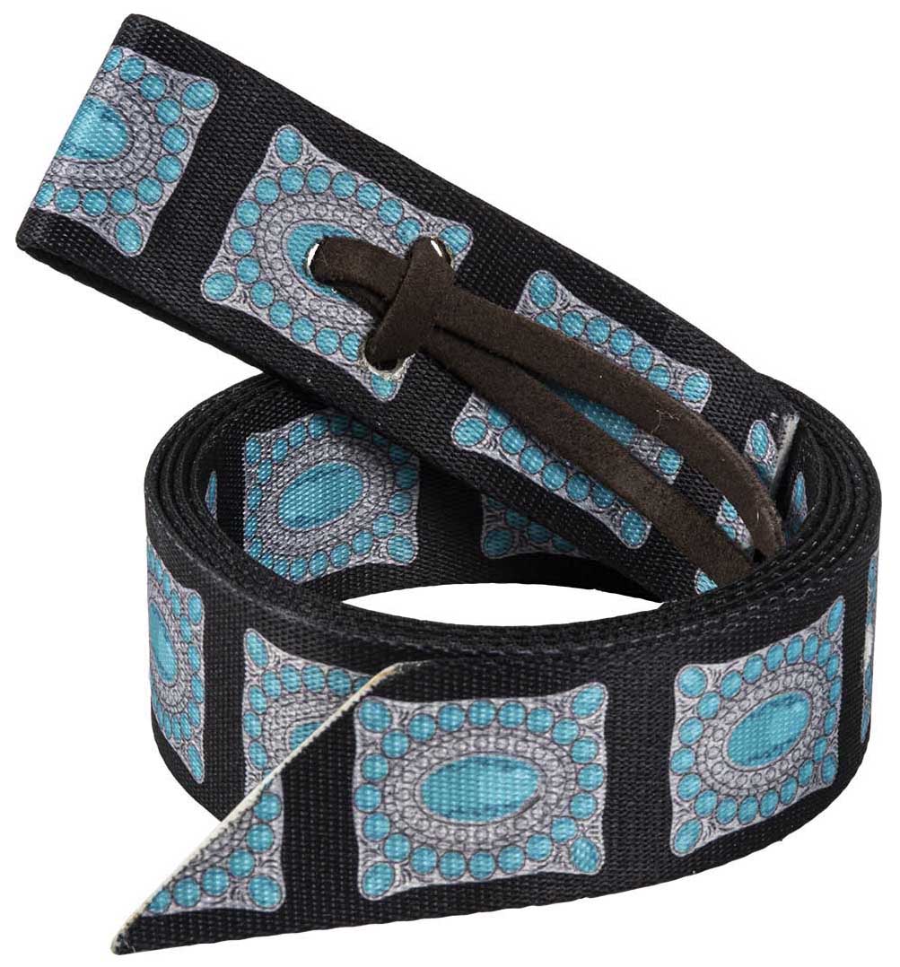 Concho Print Tie Strap - Western Style Leather Belt Strap for Jeans & Cowboy Boots | Perfect for Rodeo, Country Music Festivals & Western Fashion