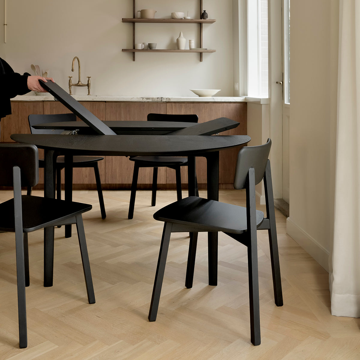 Casale Dining Chair - Modern Wooden Kitchen Chairs Set of 2, Comfortable Upholstered Seats for Dining Room, Kitchen, Breakfast Nook & Home Decor