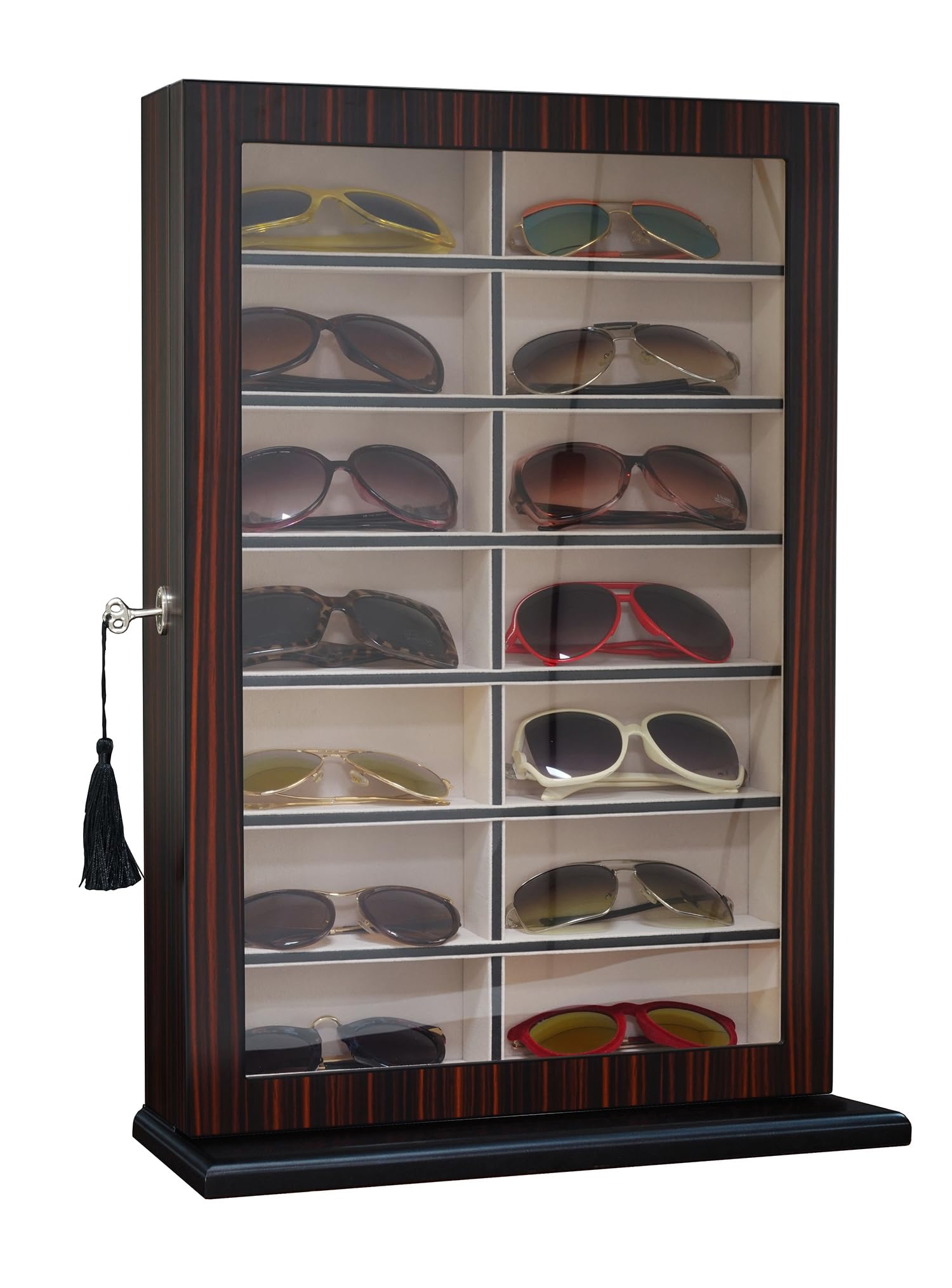 Premium Eyeglass & Sunglass Display Case - Durable Storage Box Organizer for Glasses, Sunglasses & Reading Glasses - Perfect for Home, Office, Retail Store & Travel Use