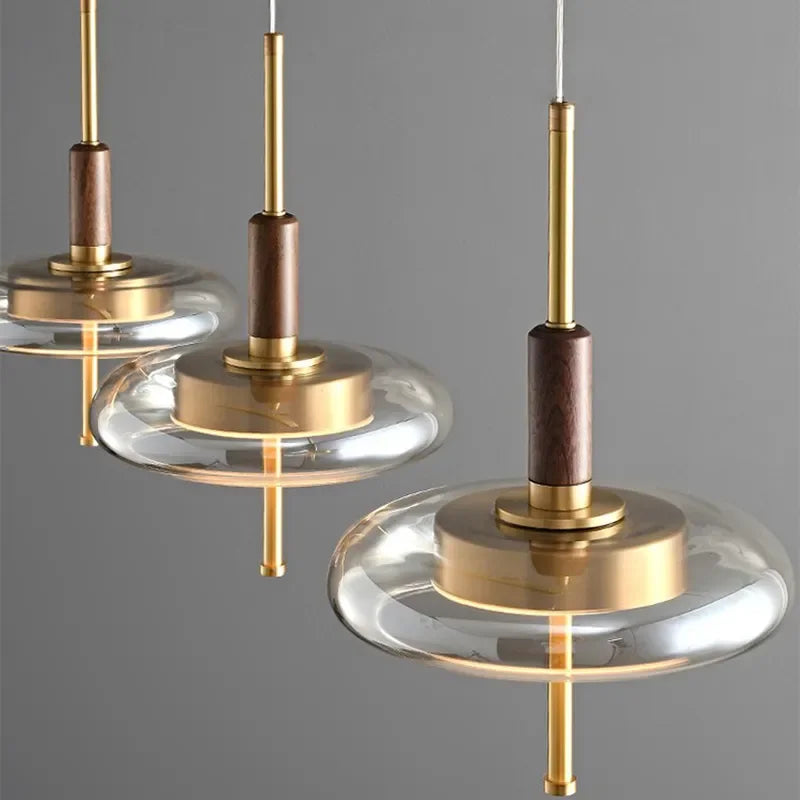 Nimbus Loft Modern Glass Pendant Light - Stylish Hanging Lamp for Kitchen Island, Dining Room, and Living Room Decor
