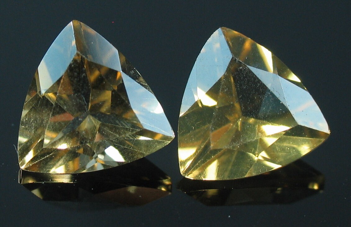 Natural Brazilian Citrine Loose Stones - 4mm, 5mm, 6mm, or 7mm Trillion Cut | VVS Eye Clean Quality | November Birthstone | Wholesale for Jewelry Making & Gemstone Collections