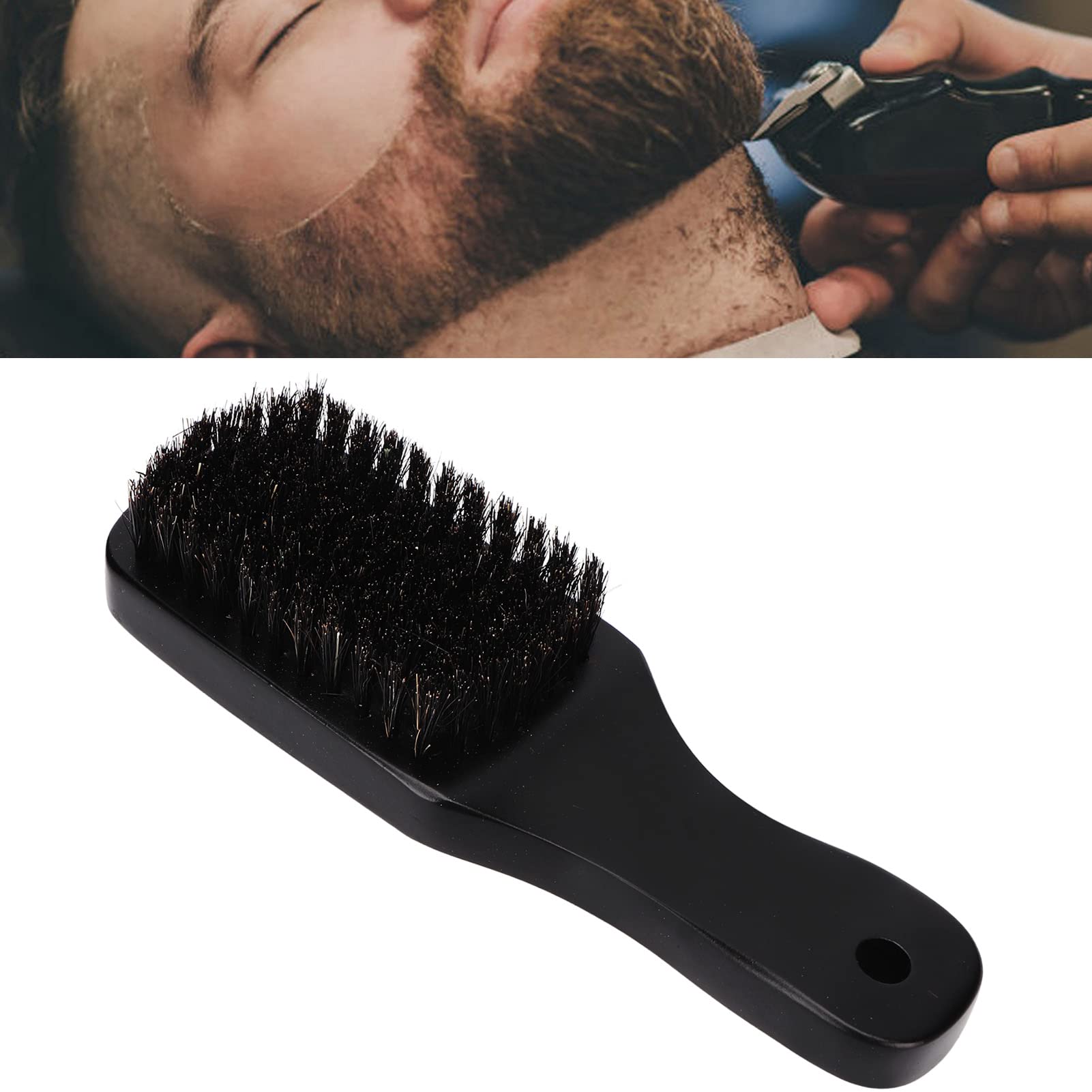 Premium Wooden Handle Beard Brush for Men - Soft Bristles for Styling, Grooming & Cleansing - Comfortable Home & Salon Use - Ideal for Beard Care, Styling & Daily Grooming Routine